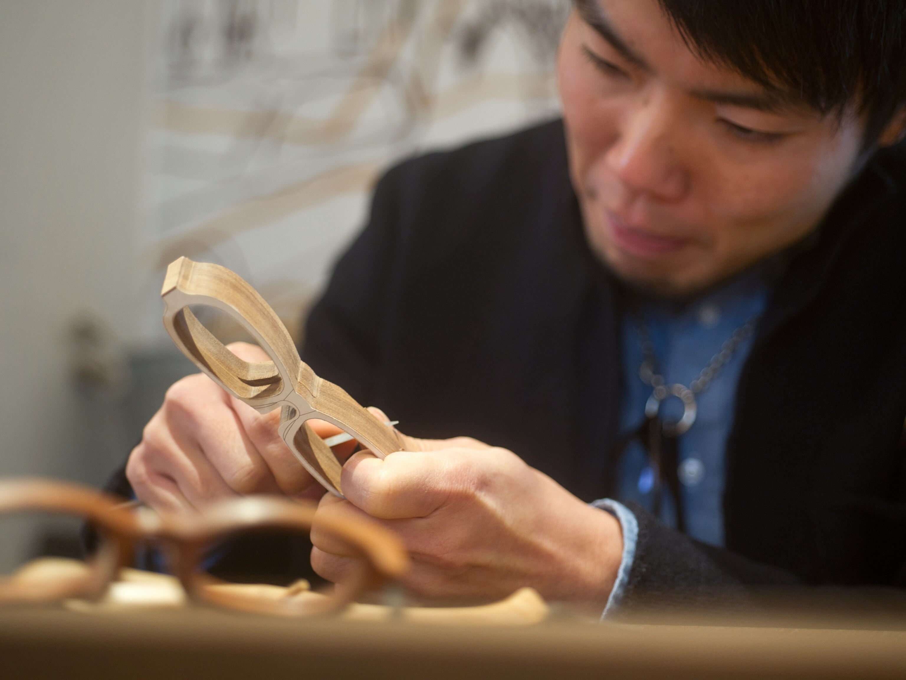 an eyeglass merchant near Fukushima