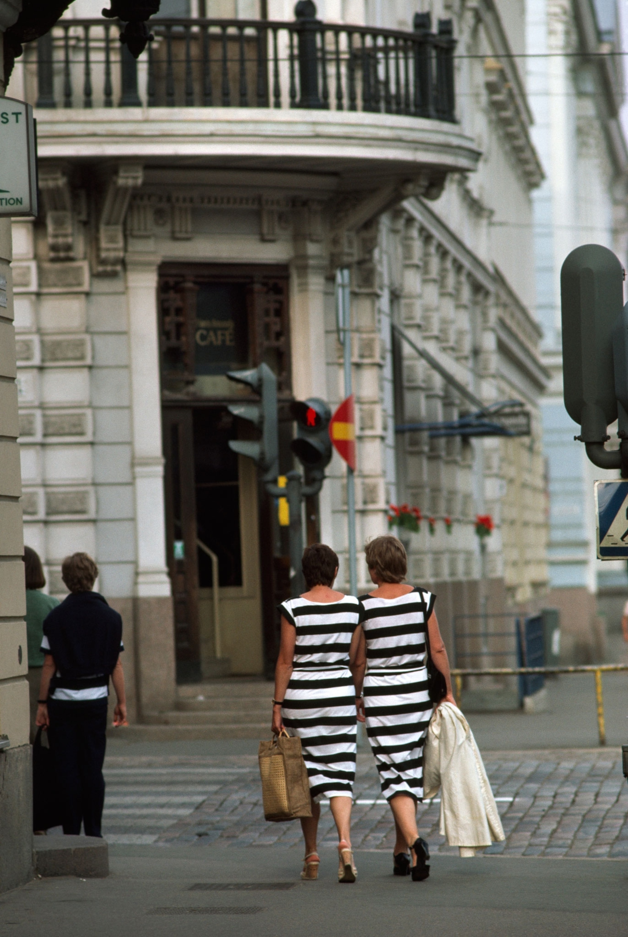 ladies in Finland in striped fashion