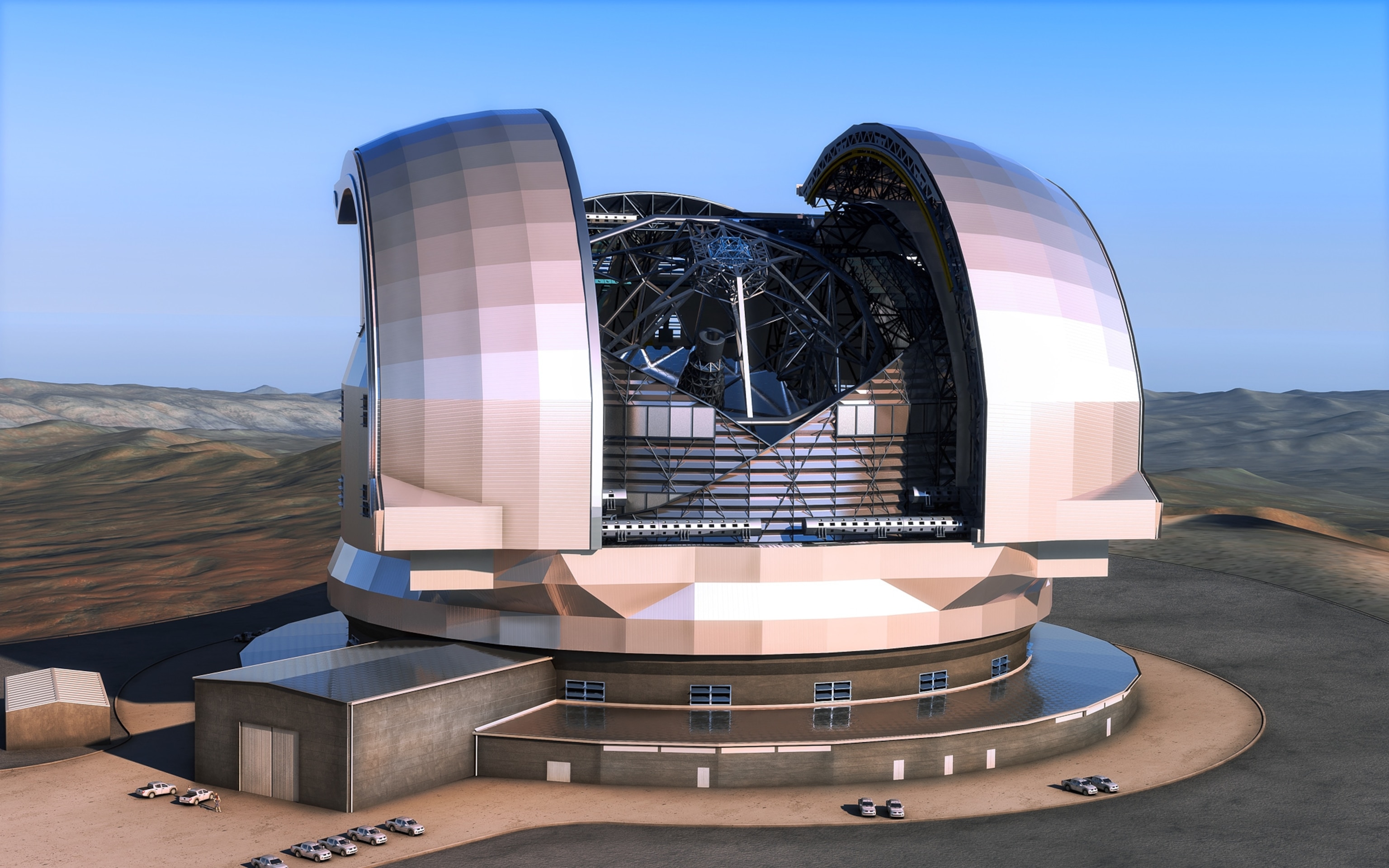 Artist’s impression of the European Extremely Large Telescope.