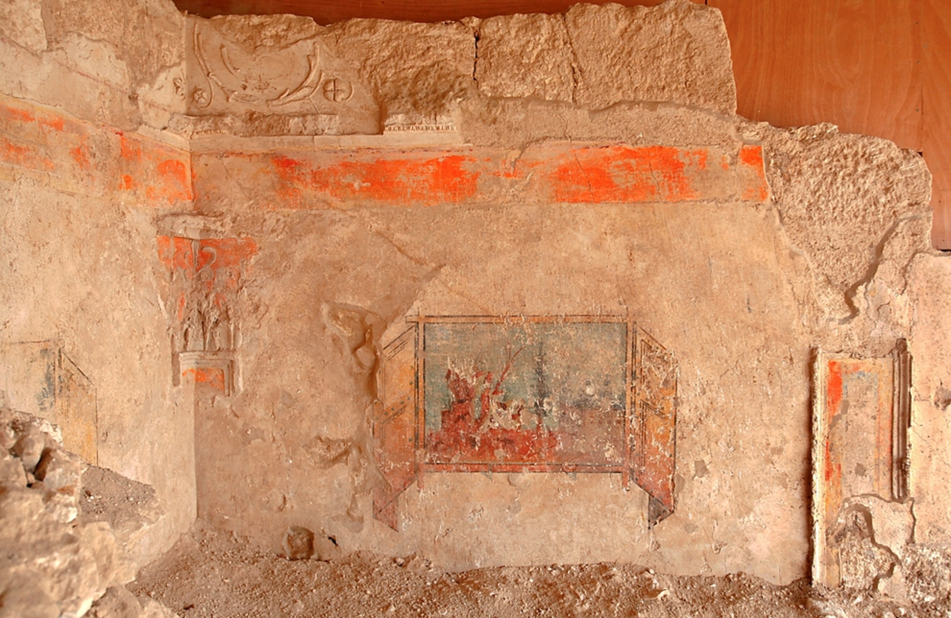 Picture of the ancient royal theater box found near King Herod's mausoleum