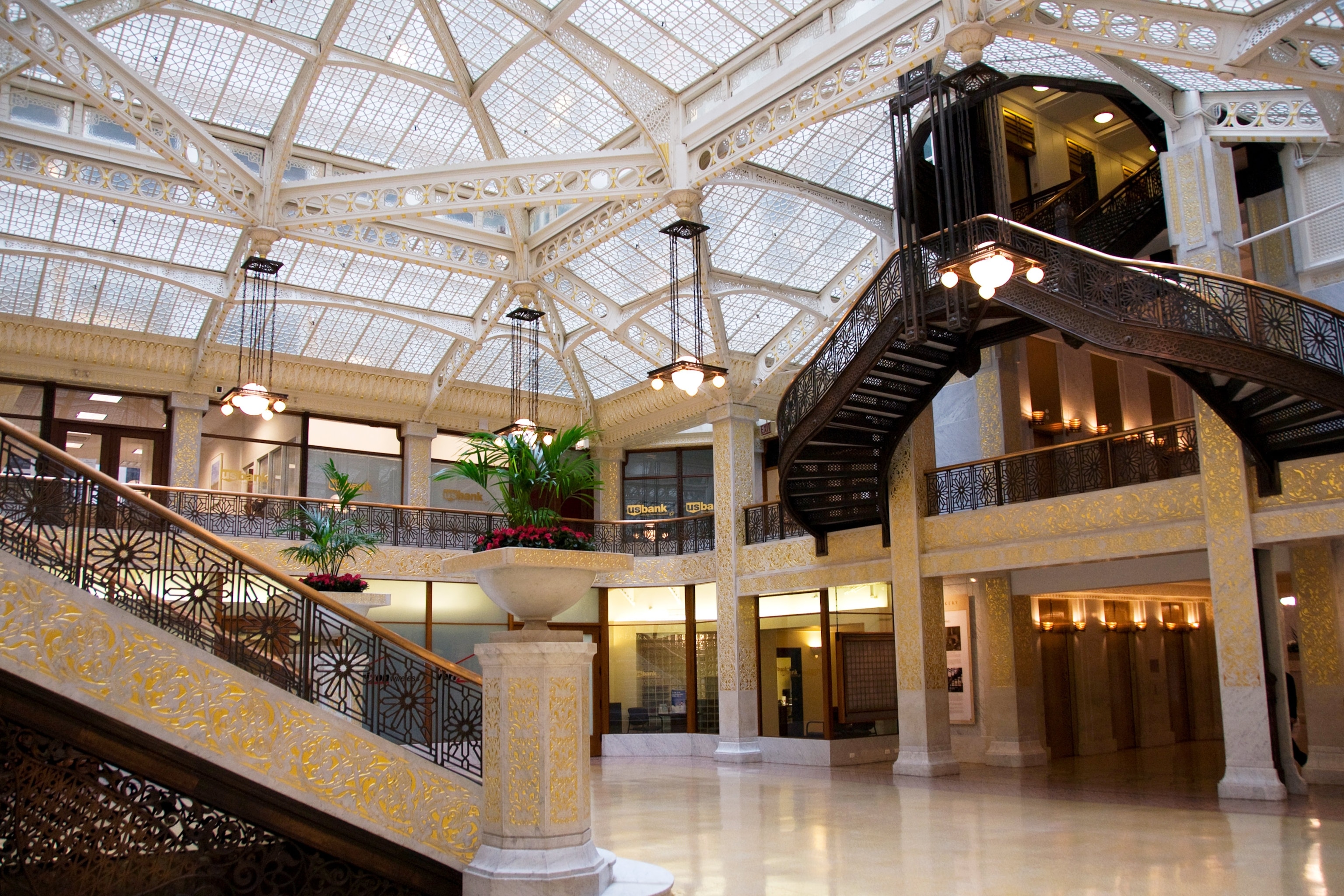 the lobby of The Rookery Building in Chicago, Illinois