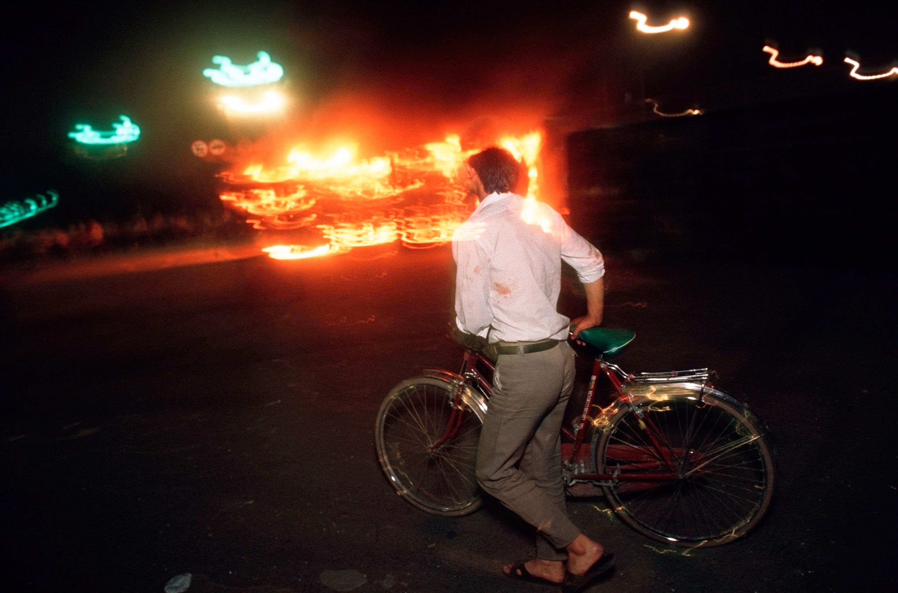 the Tiananmen Square on June 2, 1989 crowded with Chinese people demanding democracy.