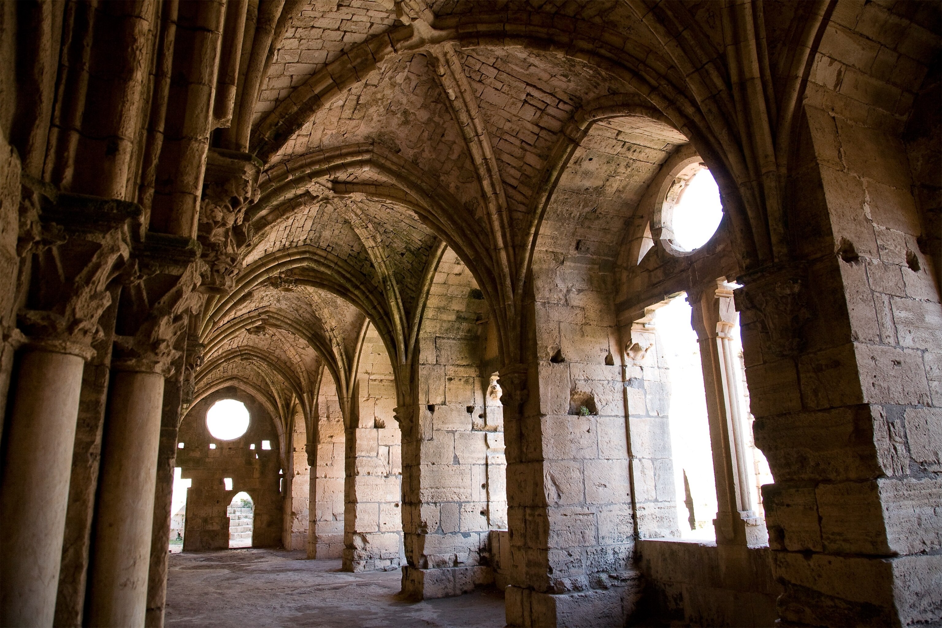 inside of Krac des Chevaliers Crusader castle