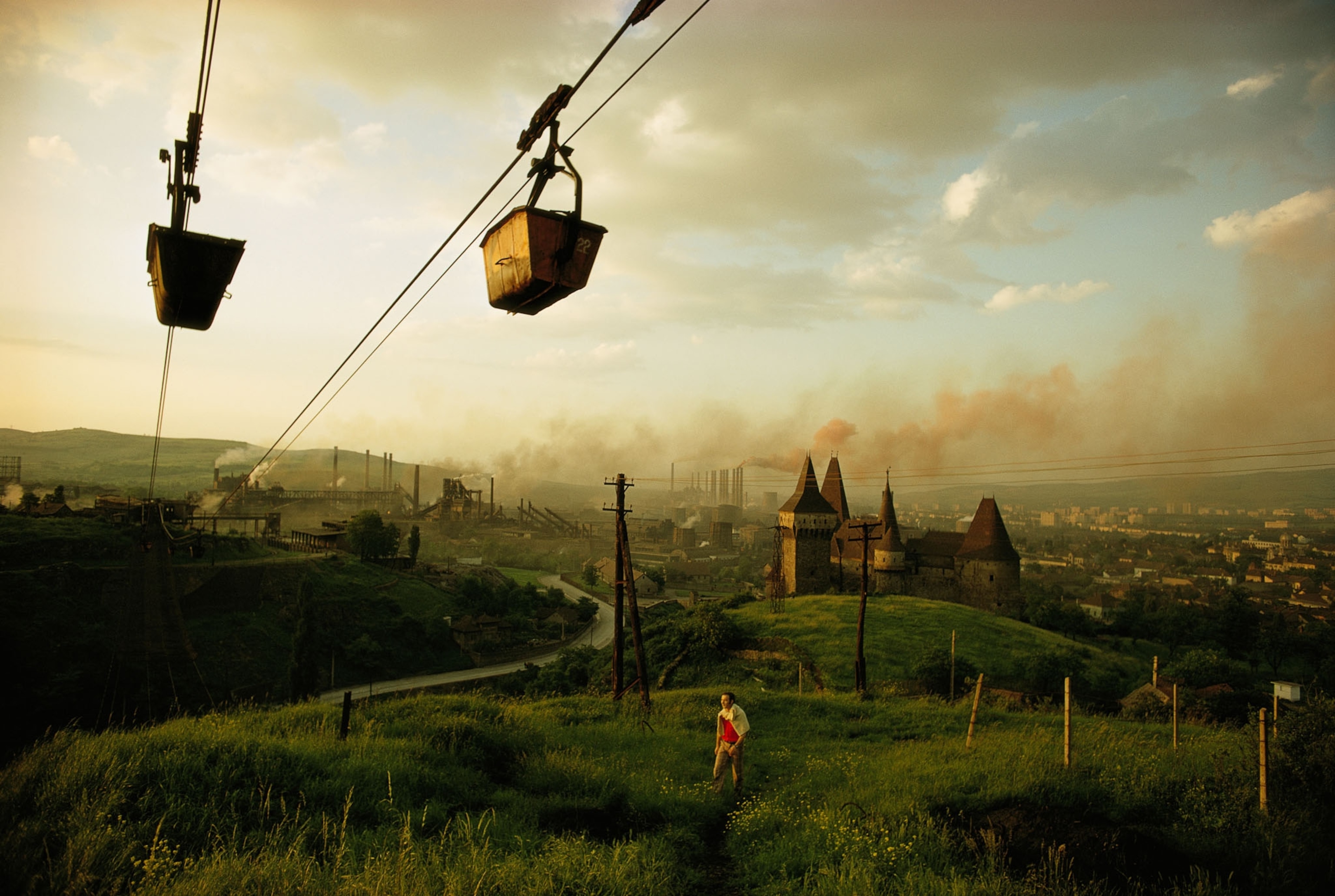 landscape scene castle romania