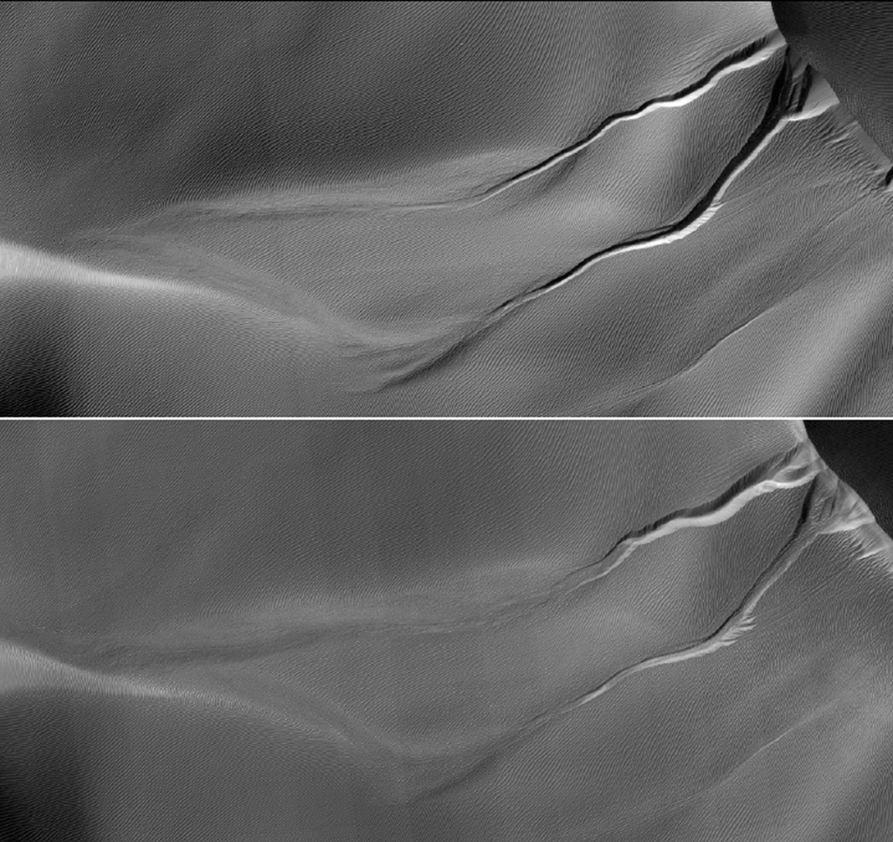 seasonal changes to gullies on Mars.