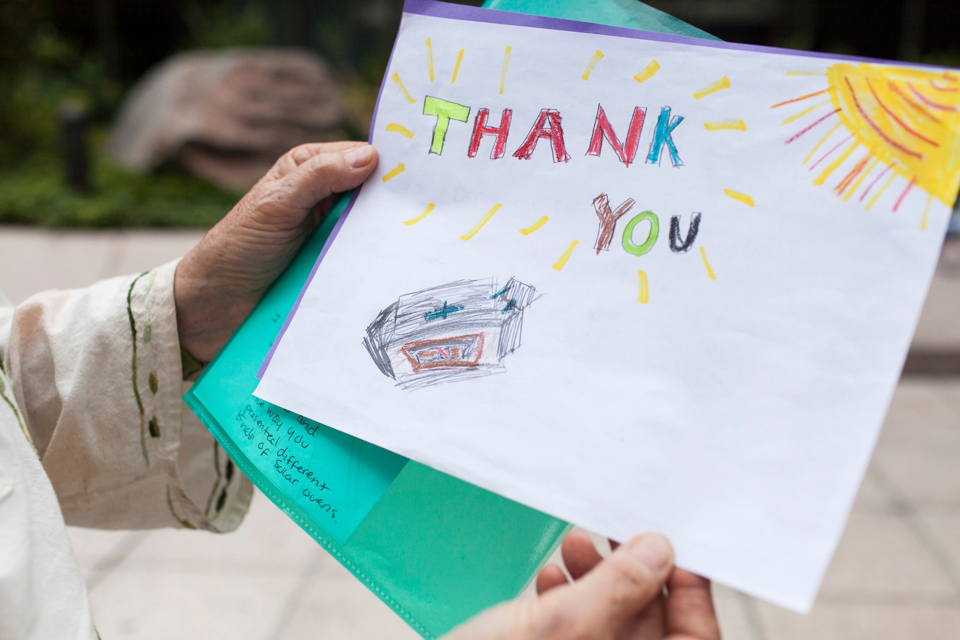 thank you note solar cooking