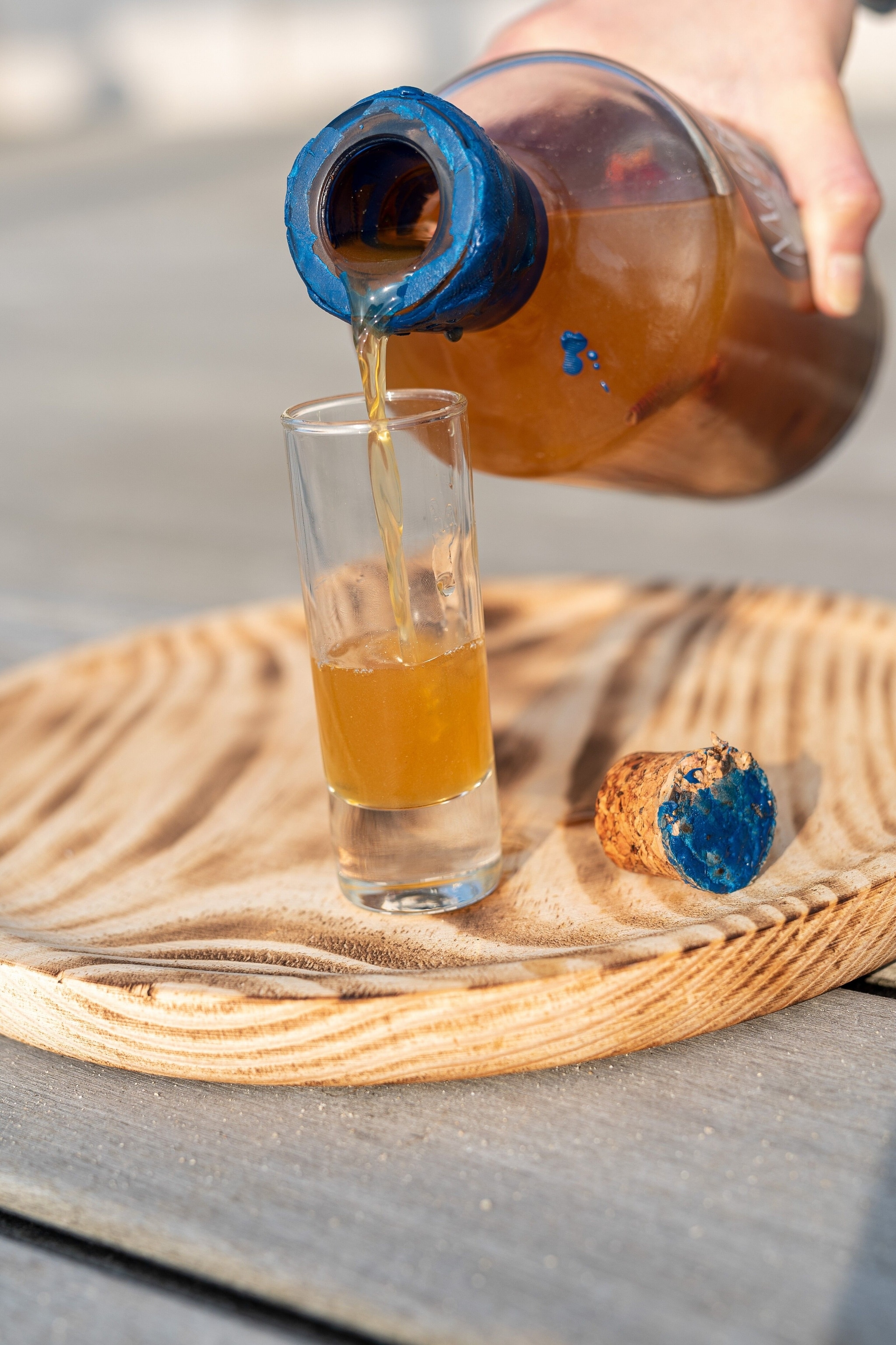 Lobster rum, made with lobster broth, served at Le Castel Ac’h, Plouguerneau.