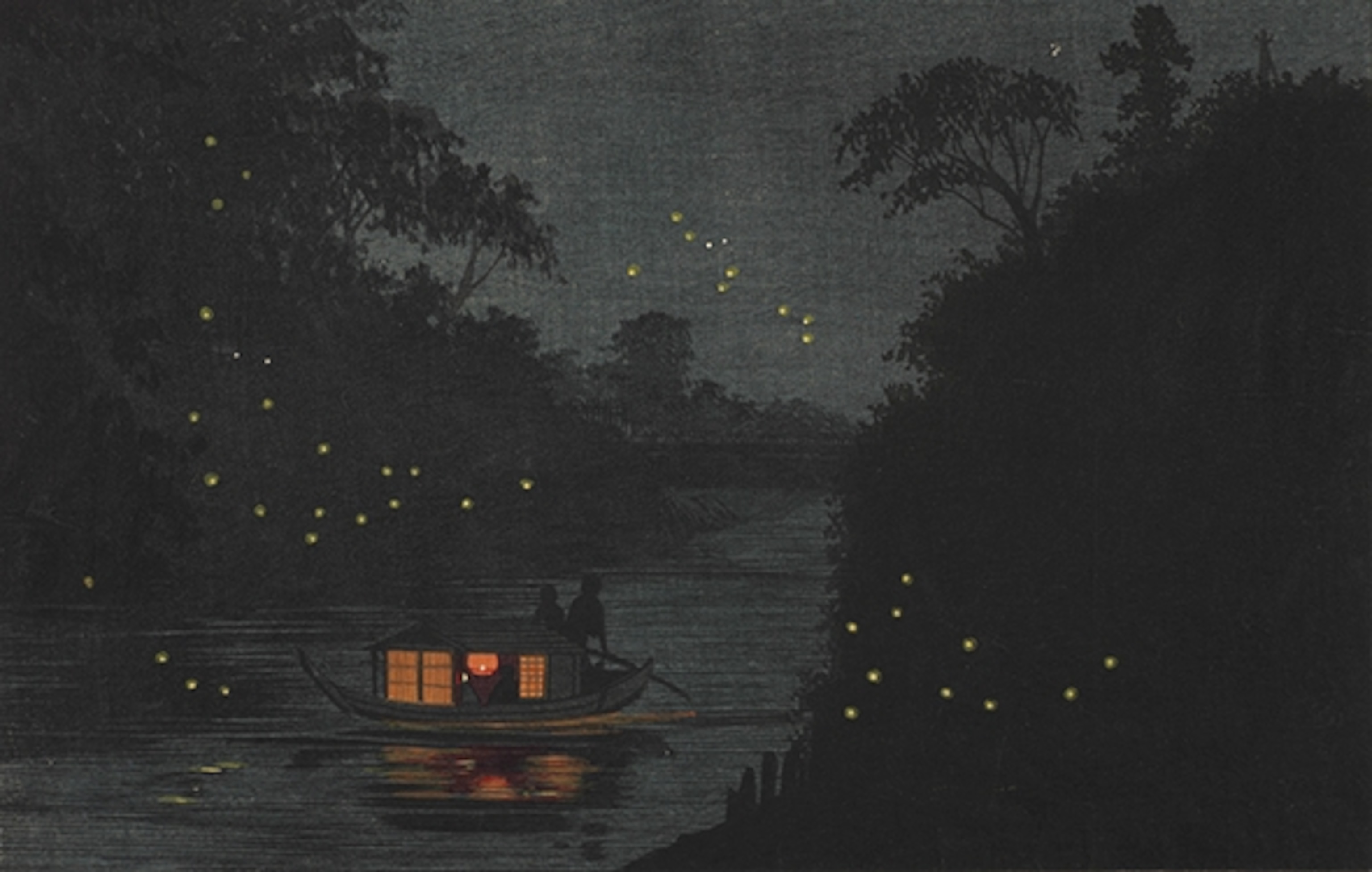 "Fireflies at Ochanomizu"  (Image courtesy Robert O. Muller Collection, Arthur M. Sackler Gallery)