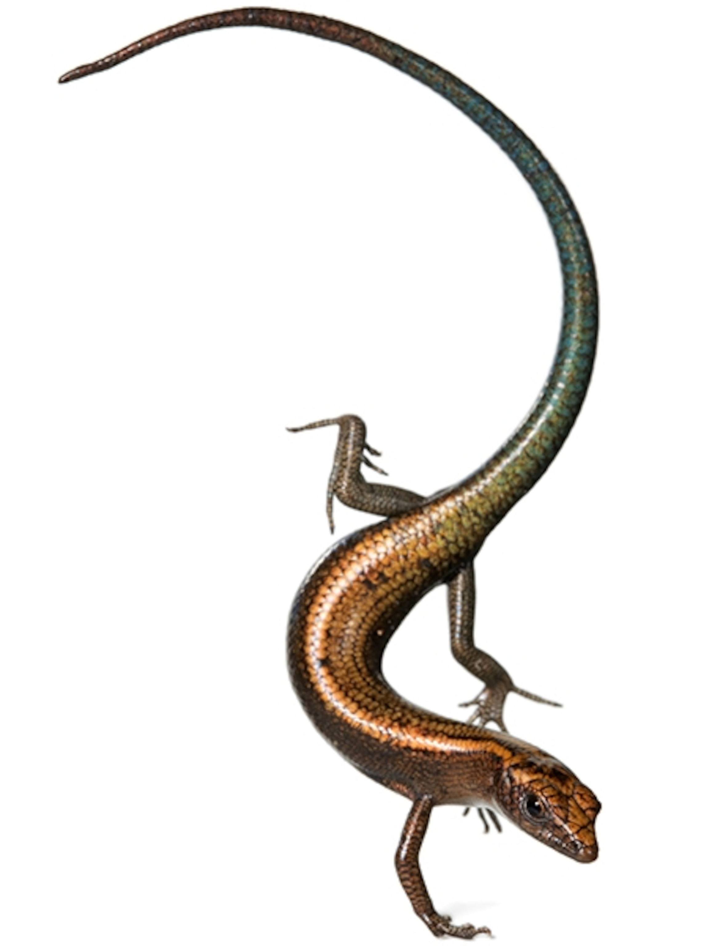 Common Name: Inland Blue-tailed Skink, Scientific Name: Emoia impar,