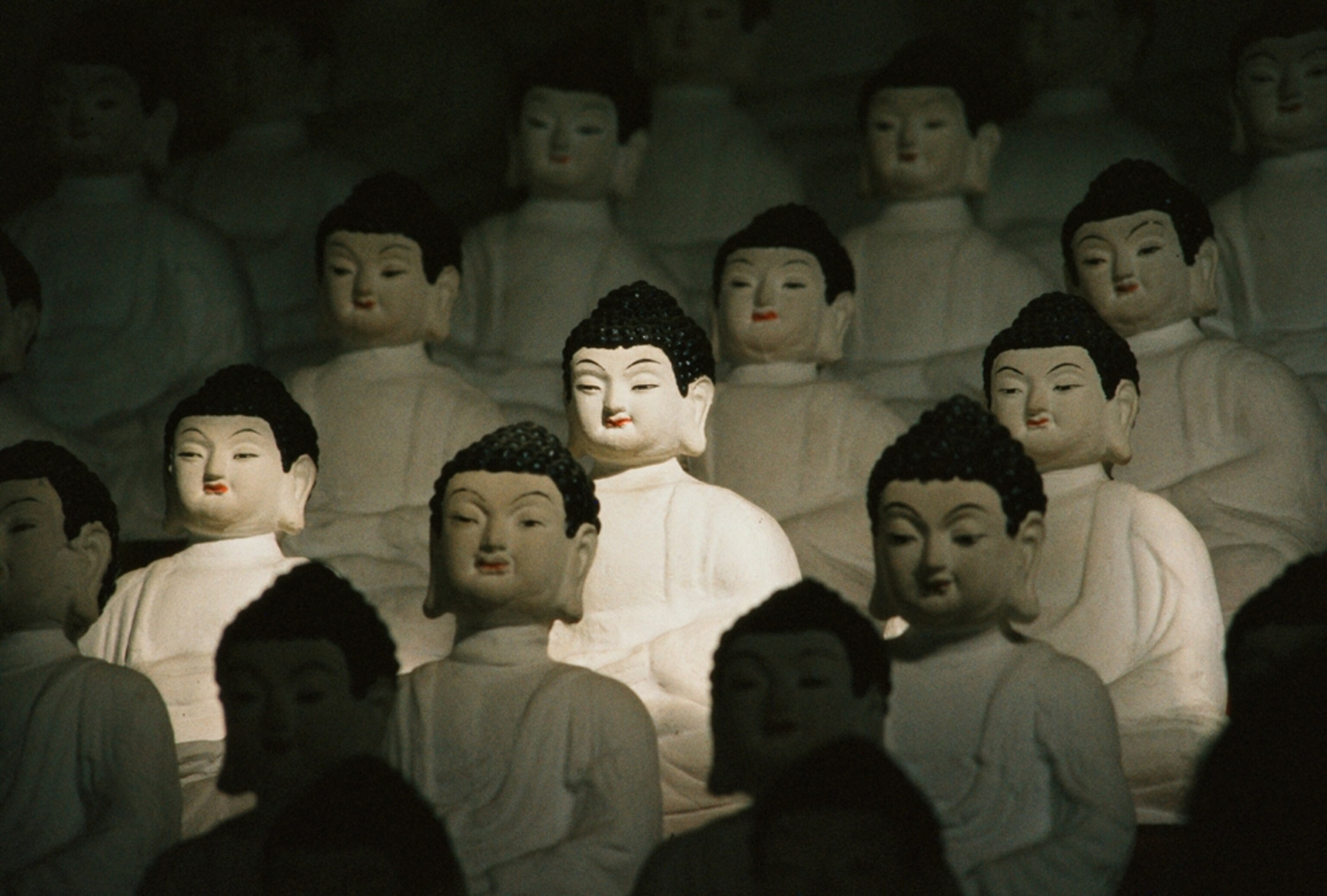 Buddha statues in a temple, South Korea