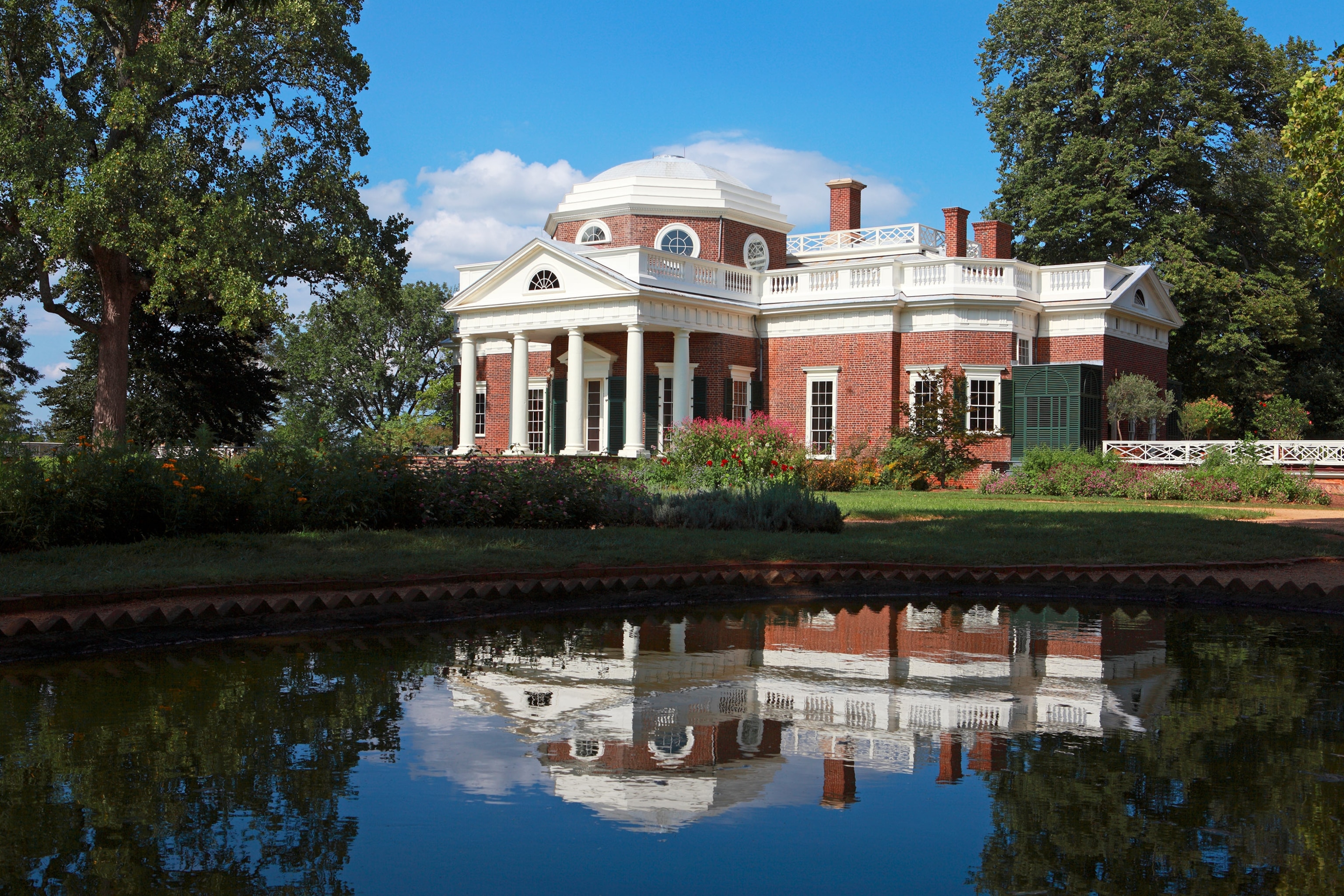 Monticello, the home of Thomas Jefferson in Charlottesville, Virginia