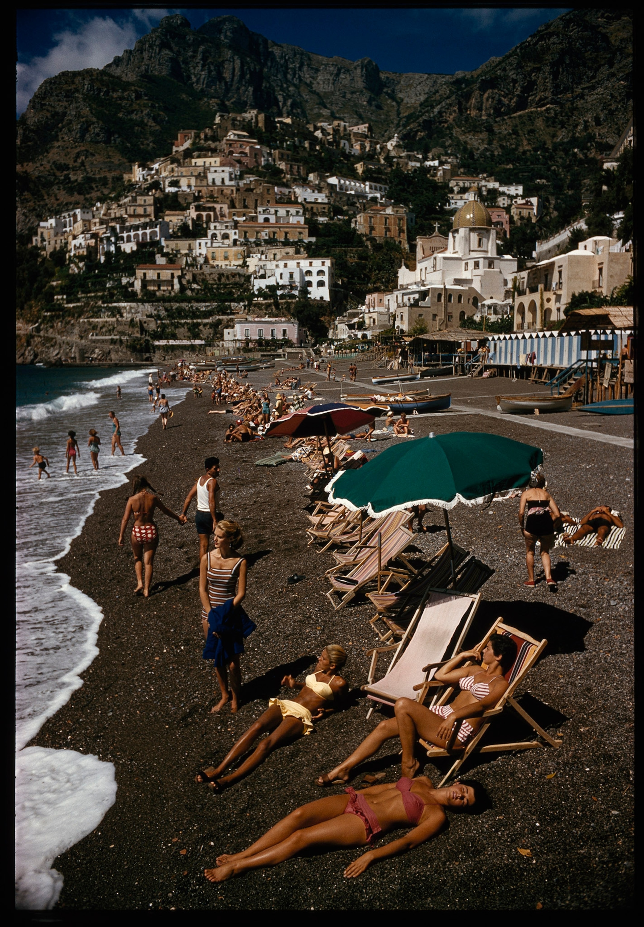 people on an Italian beach