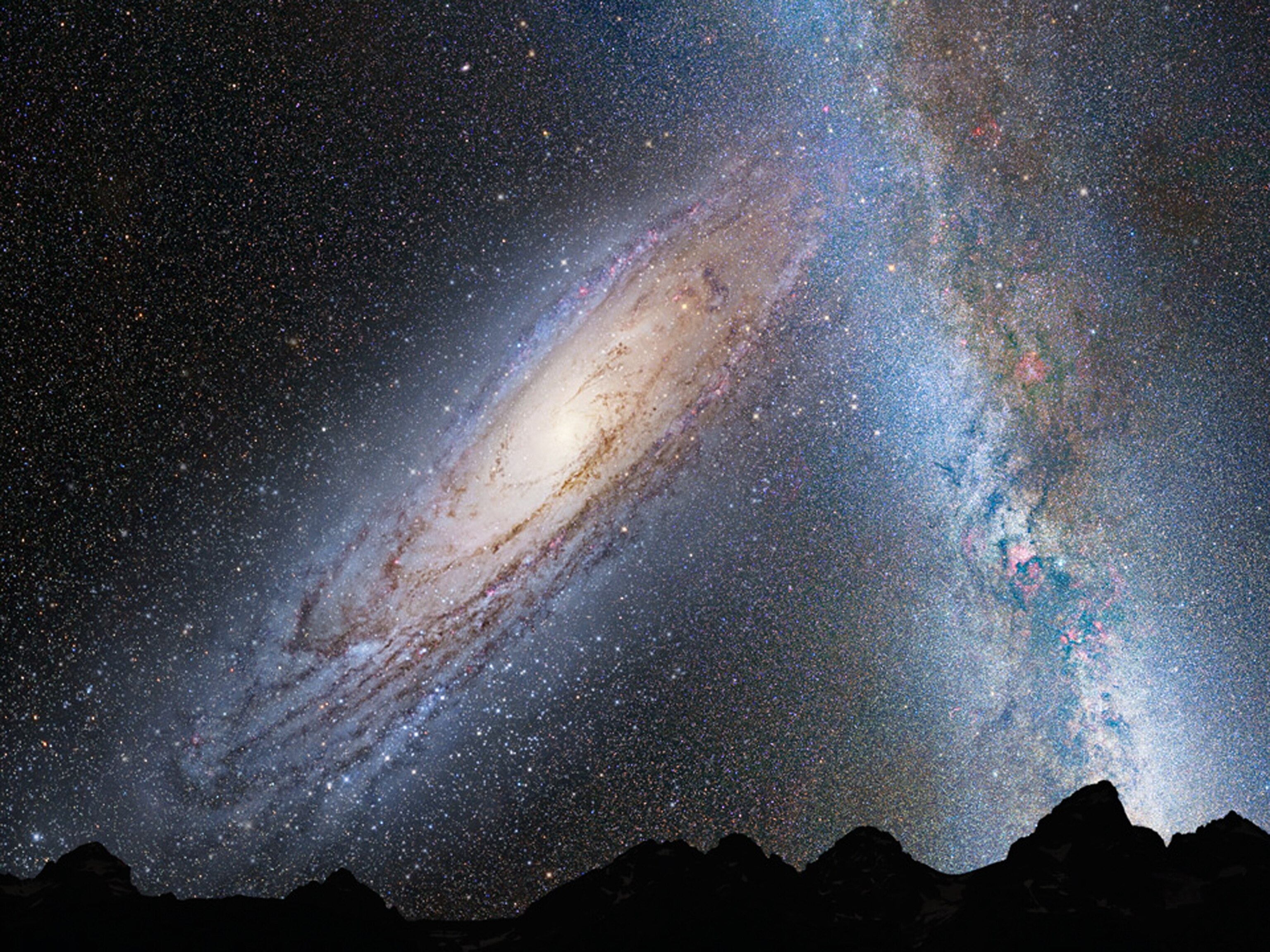 Galaxy picture: illustration of a merger