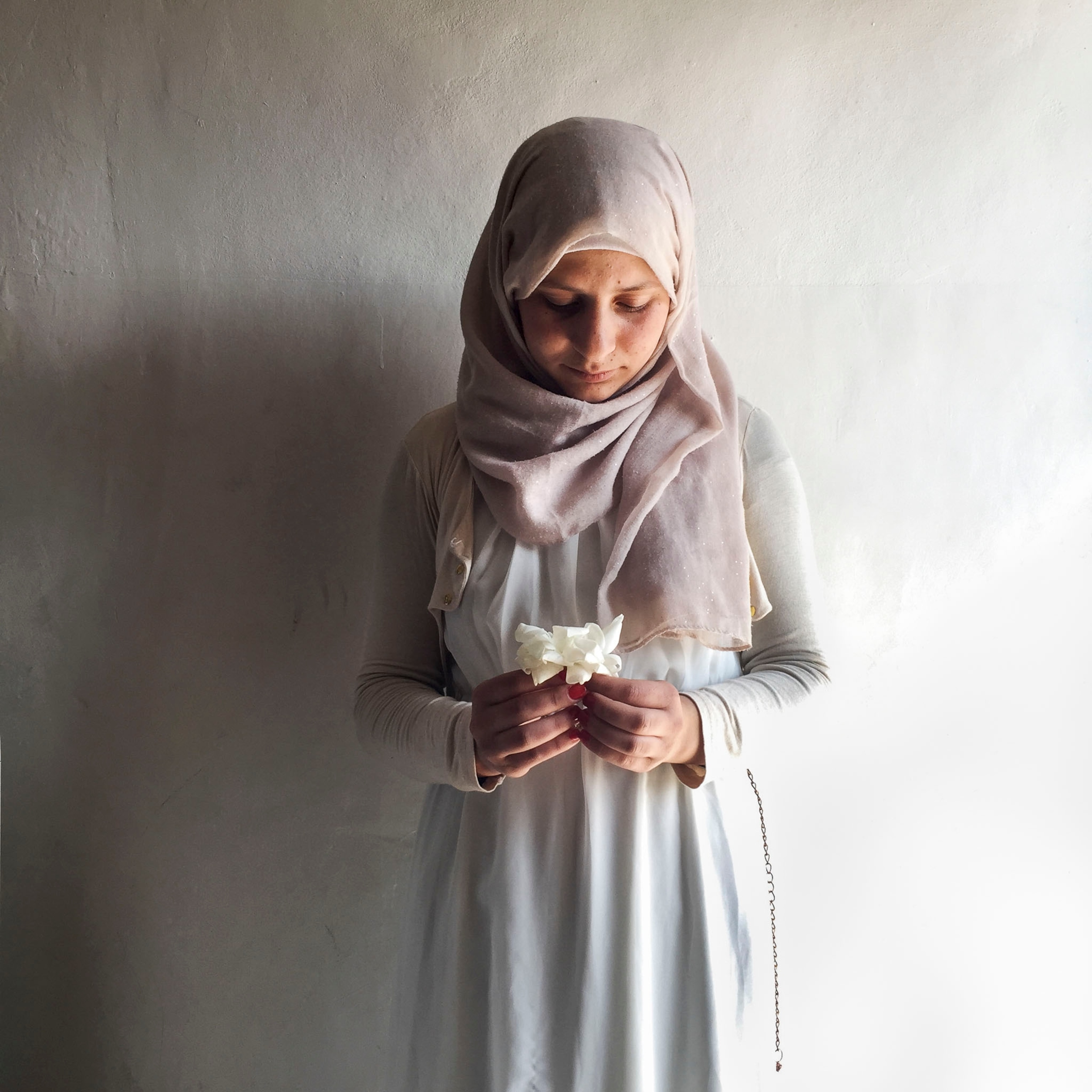 Syrian girl with flower