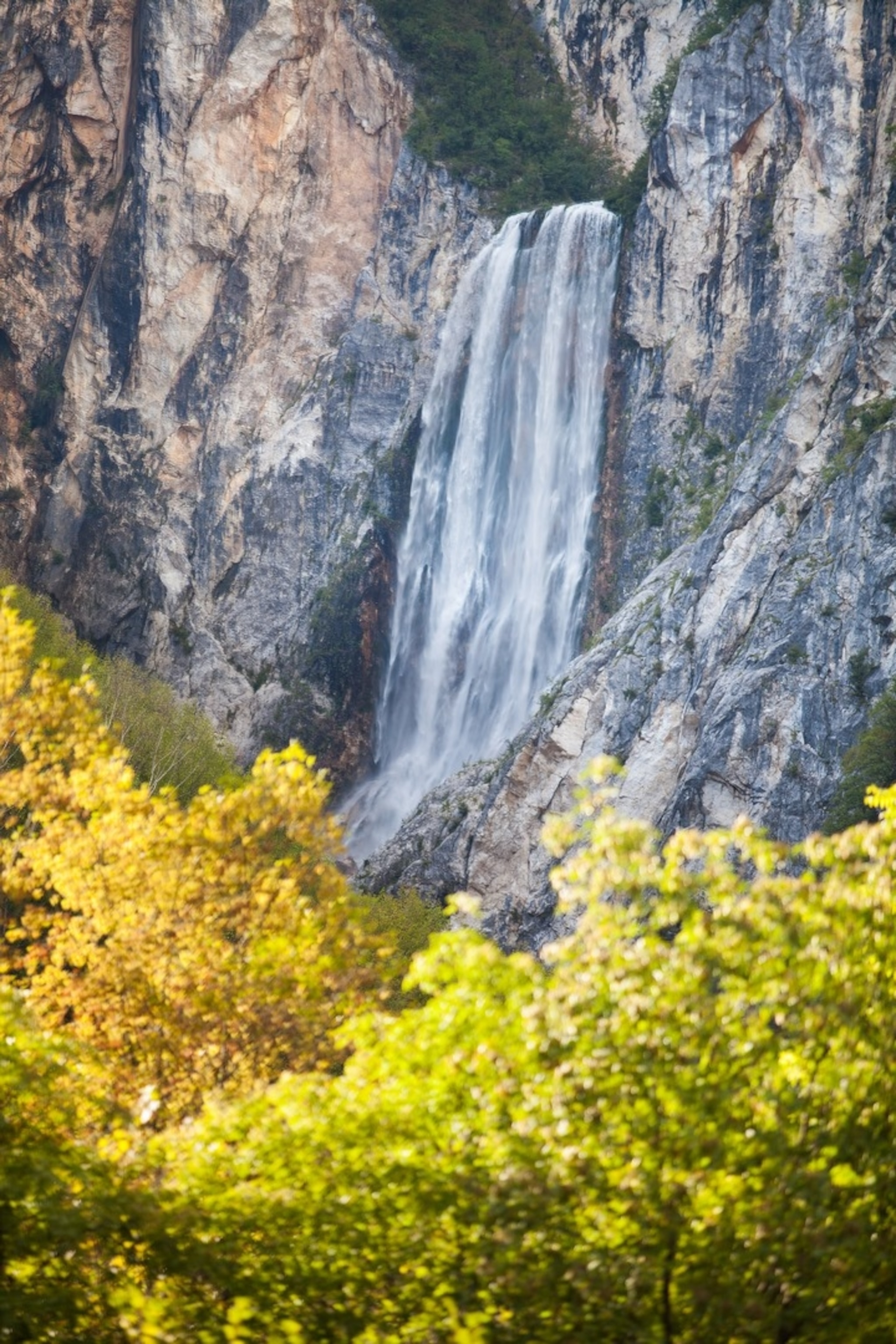 Boka waterfall cascades Slovenia