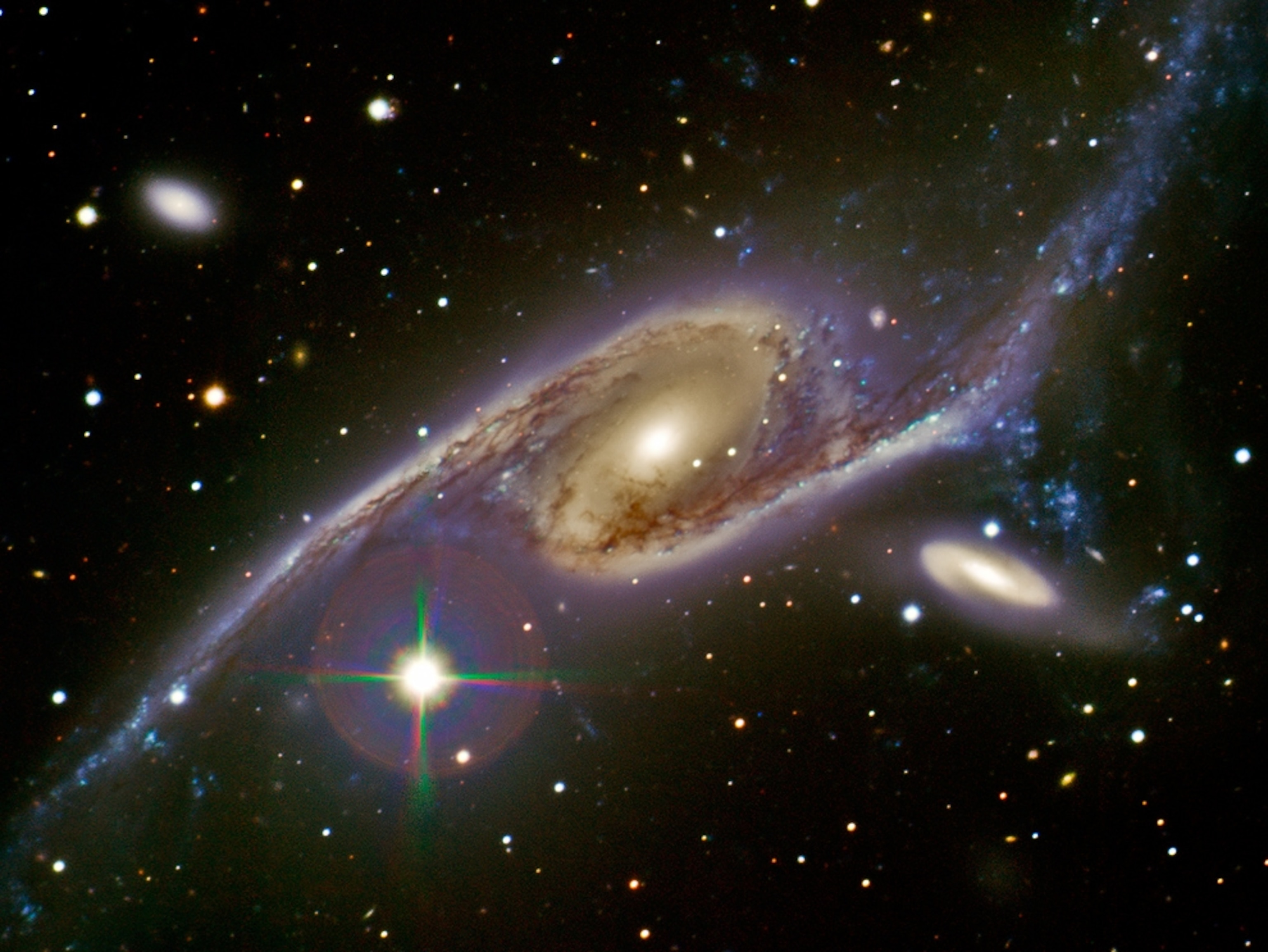 two interacting galaxies