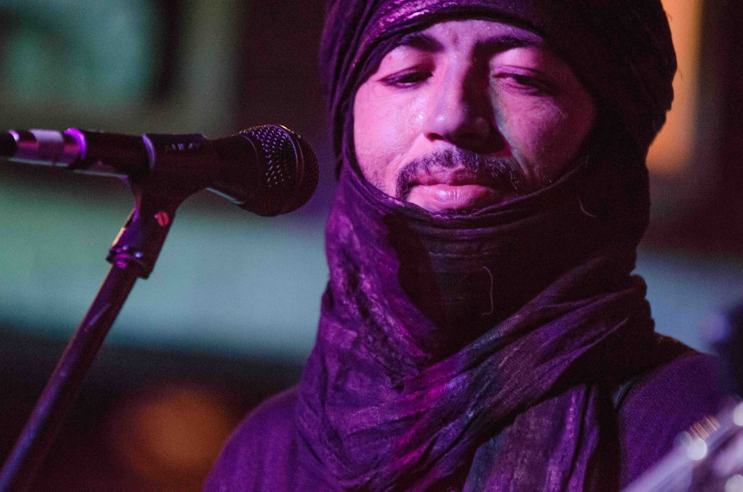 Sanou Ag Ahmed performs with Terakaft at SXSW in March 2013. (Photograph by Lisa A. Walker)