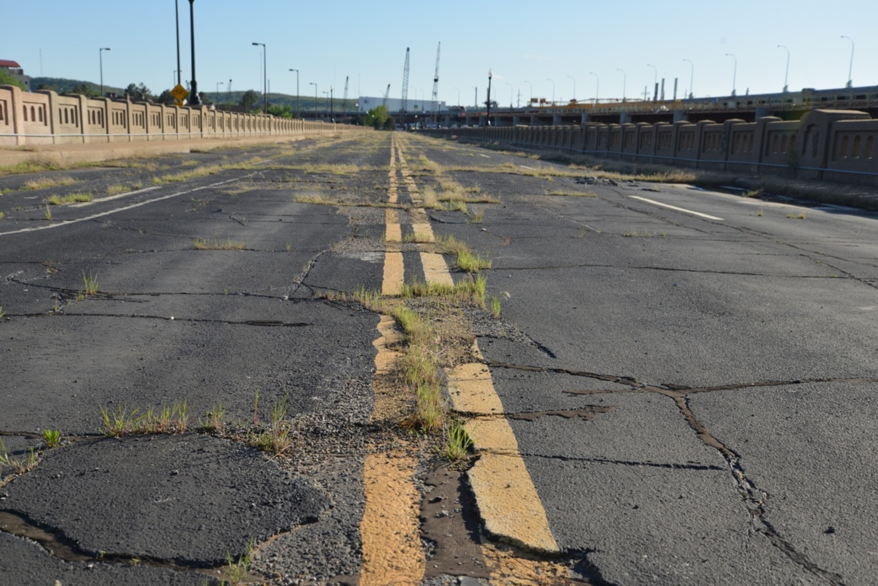 The original Mother Road in Tulsa, Oklahoma, the Eleventh Street Bridge is now closed to traffic. (Photo by Andrew Evans, National Geographic Travel)