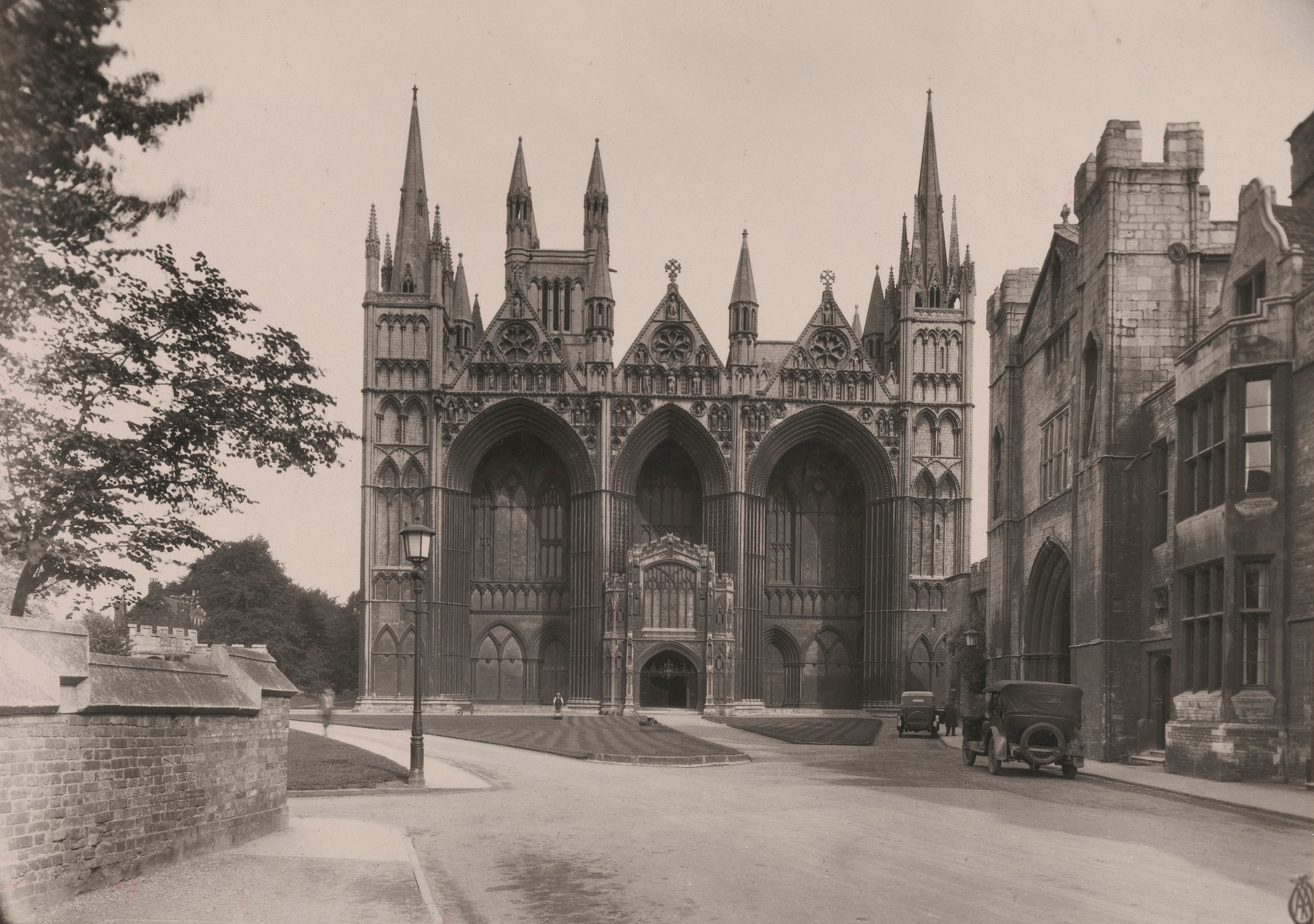 The Peterborough Cathedral was rebuilt after it was destroyed by fire.