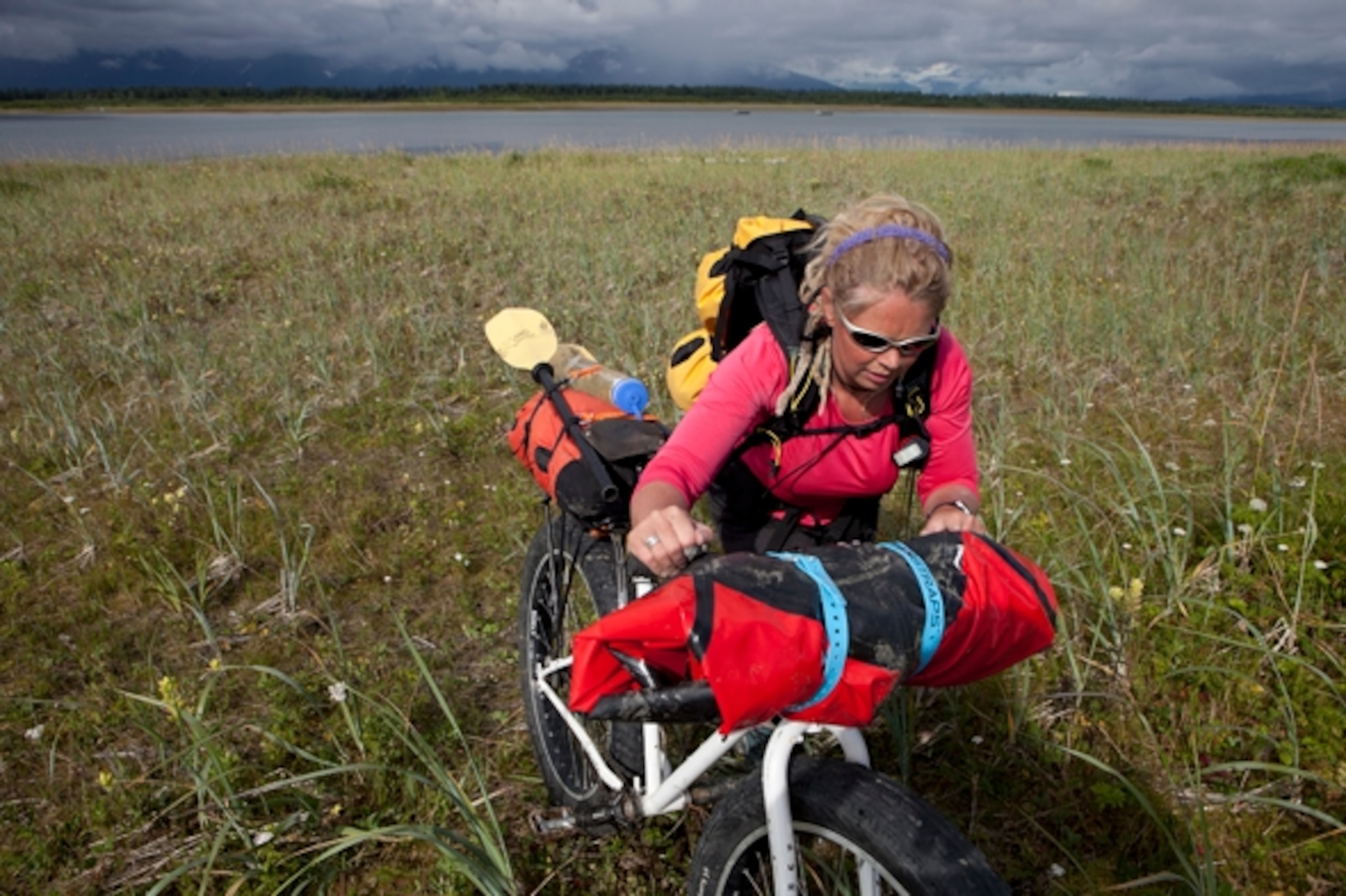 The grasslands along the Lost Coast were ripe with strawberries. A common snack for Coastal Brown Bears; Photograph by Cameron Lawson