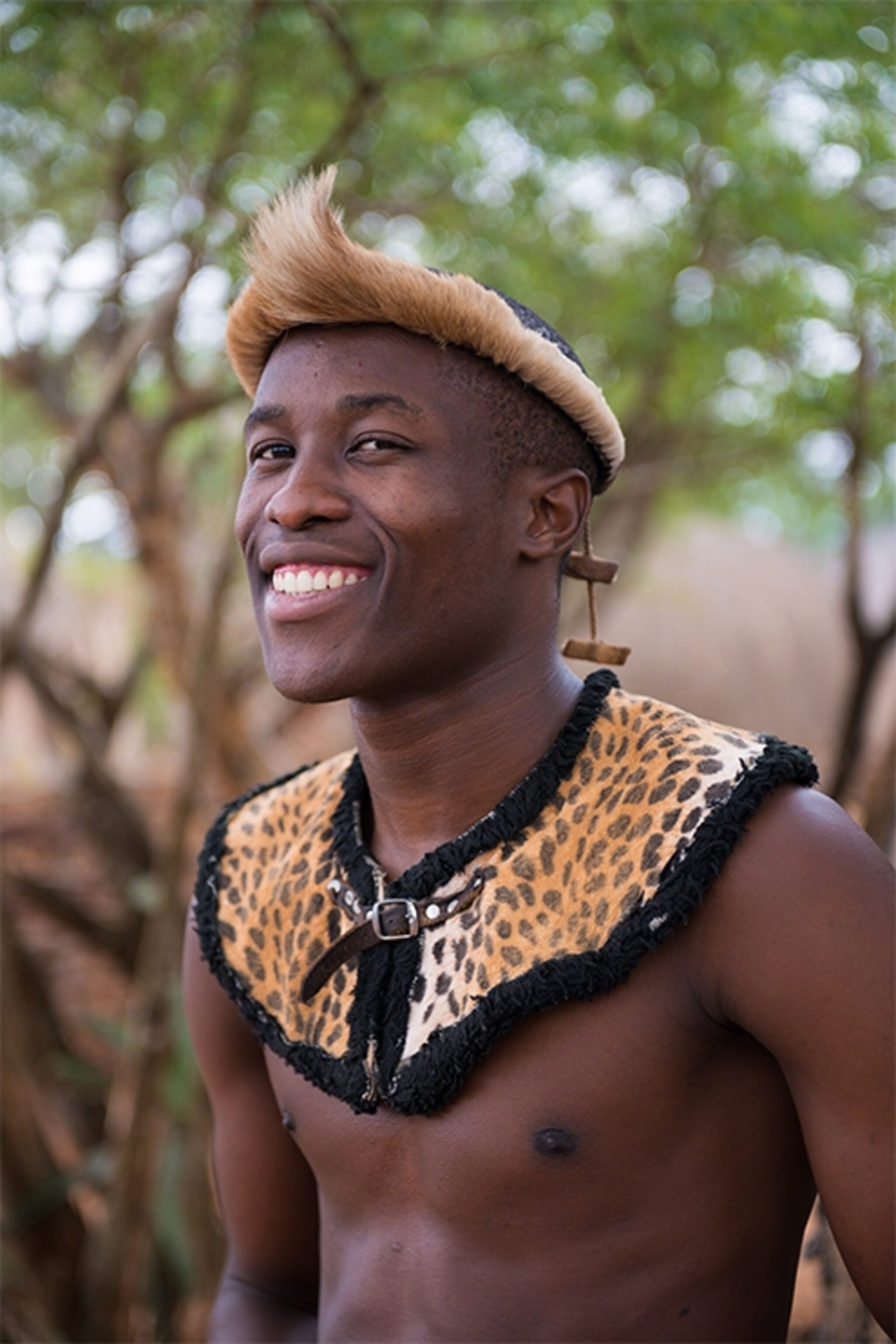 Zulu tour guide smiling in Durban, South Africa