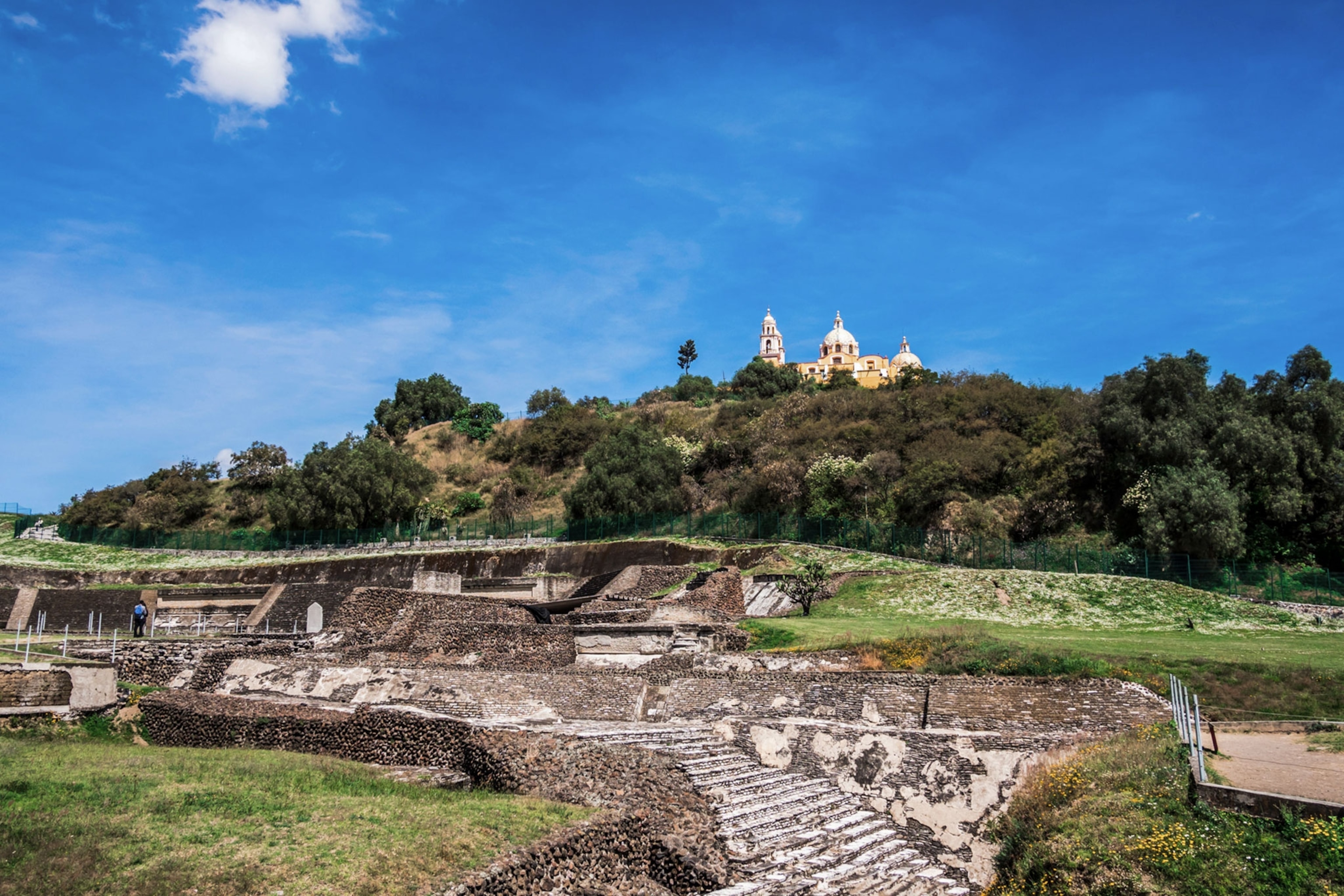 the Pyramid of Cholula in Mexico