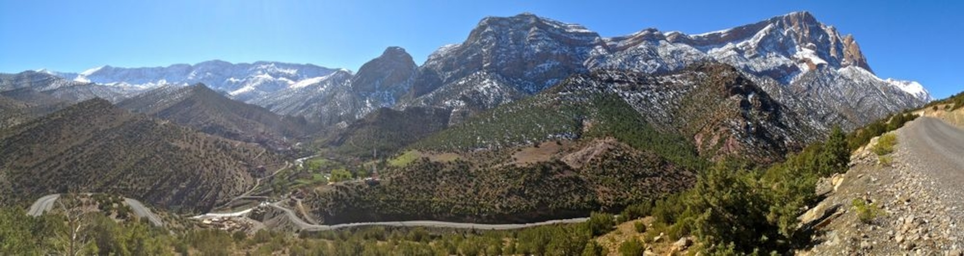 The village of Aguddim and Jbel Aroudane