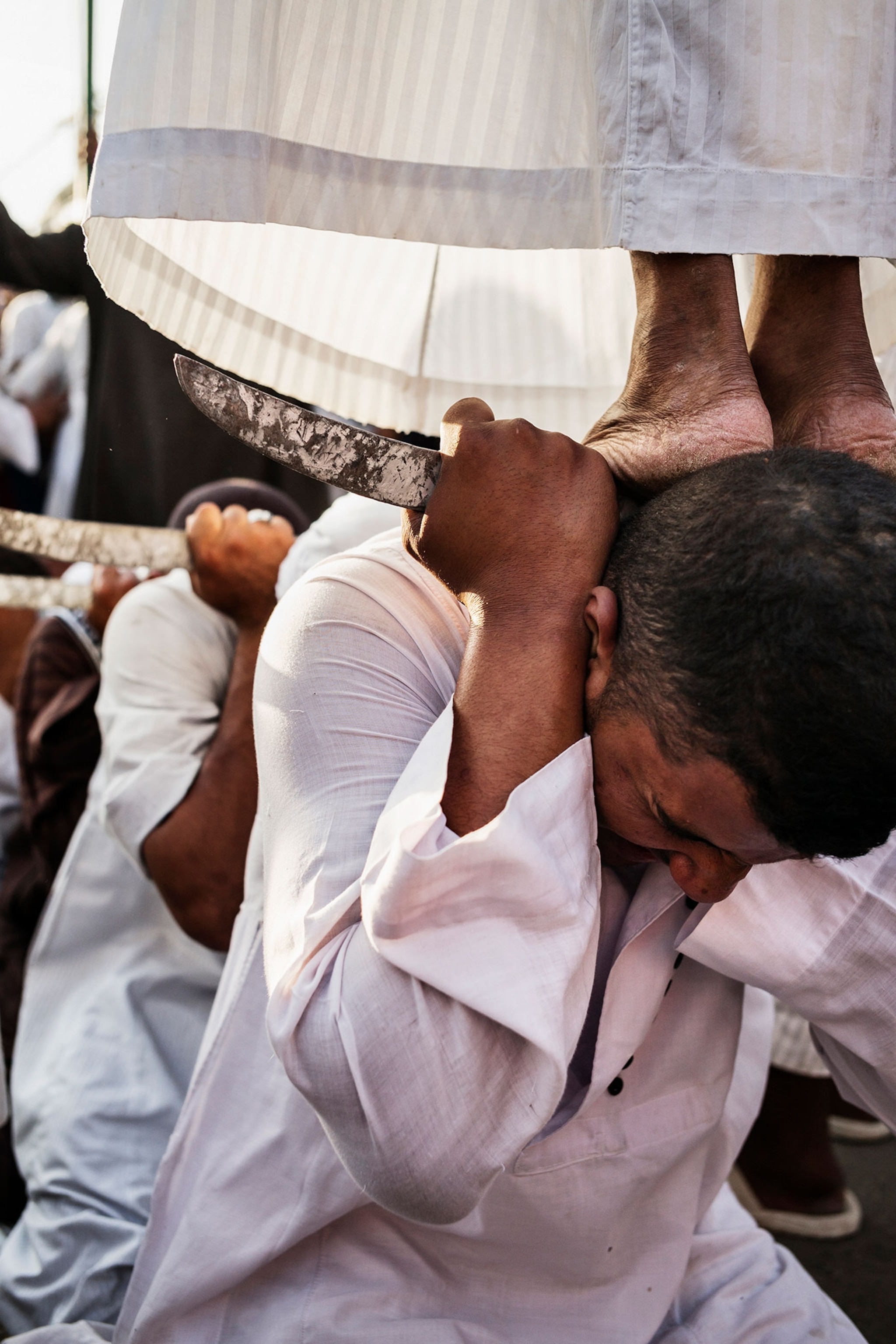 the Rifa’i Tariqa from Dishna performs a ritual known as dosa