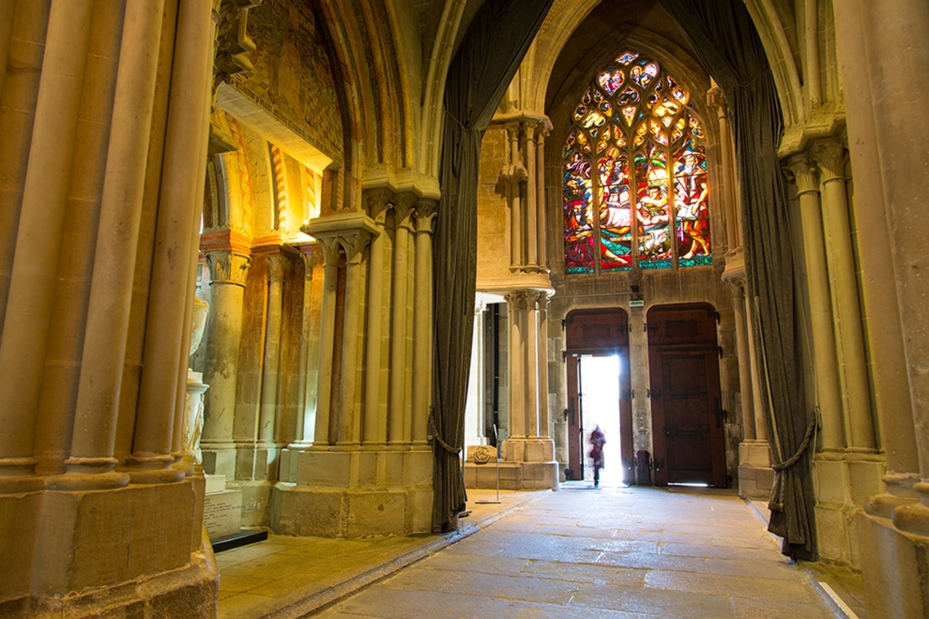 the interior of Lausanne Cathedral, Switzerland