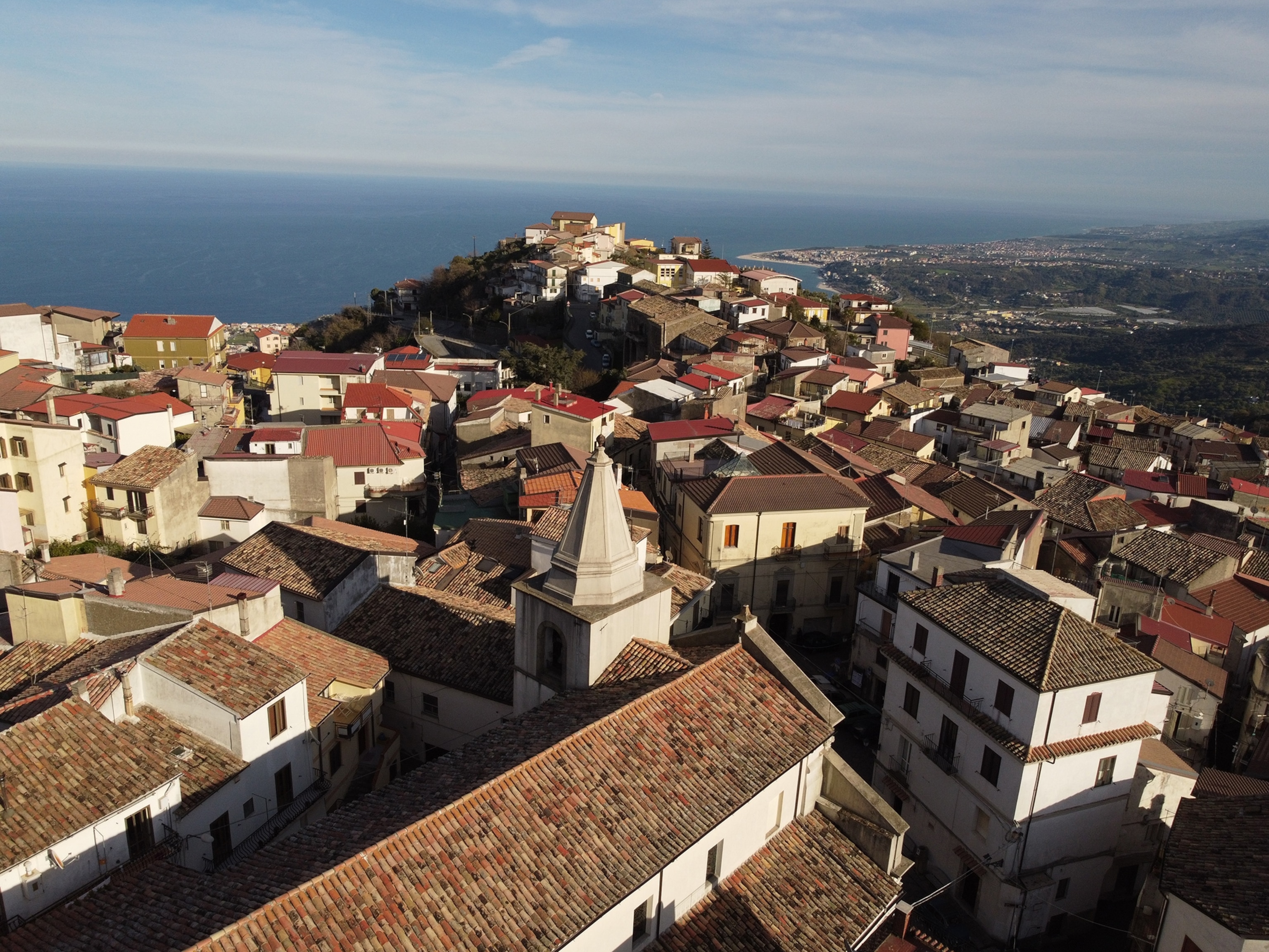 An aerial view of Gasperina, Italy.