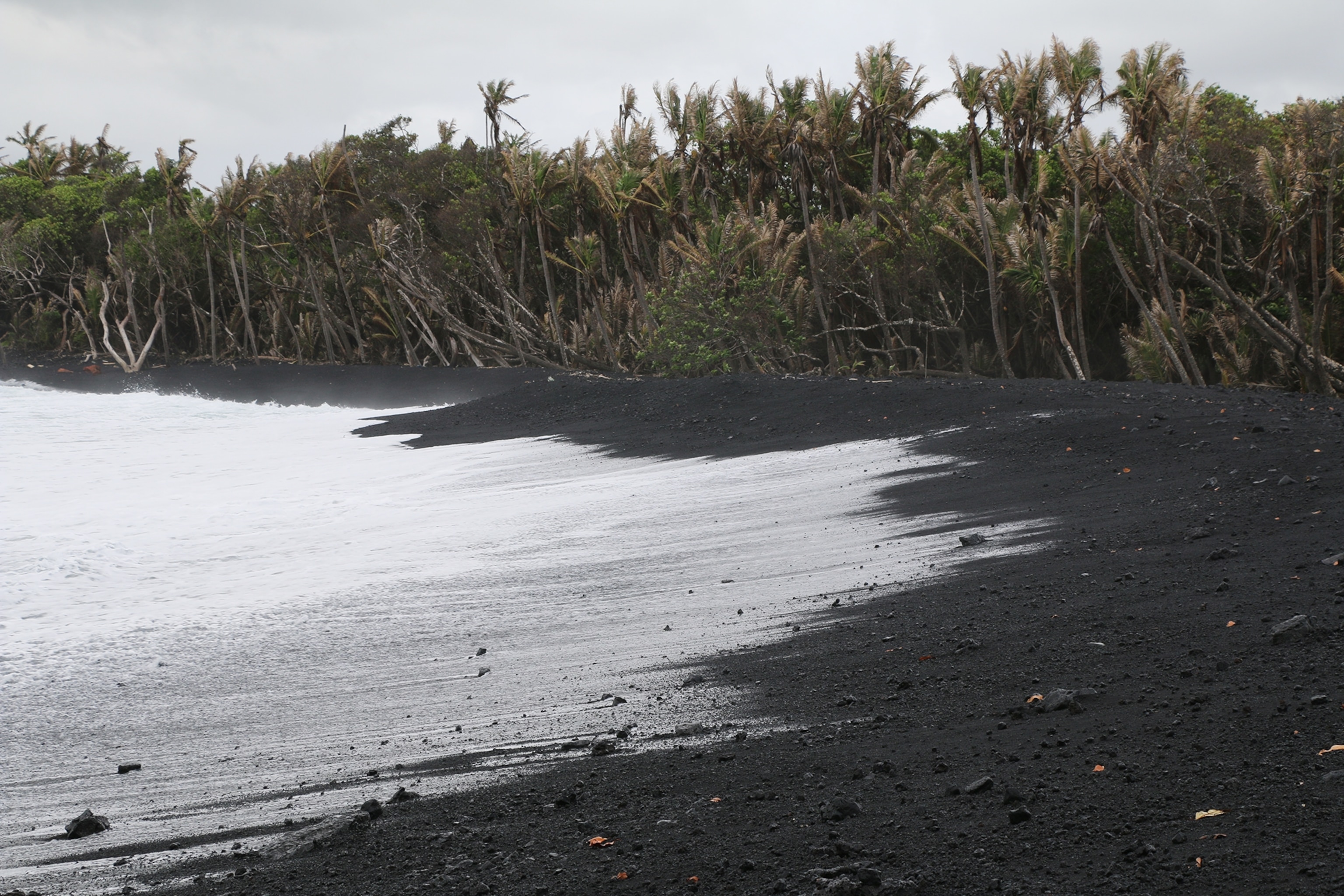 the new black sand beach