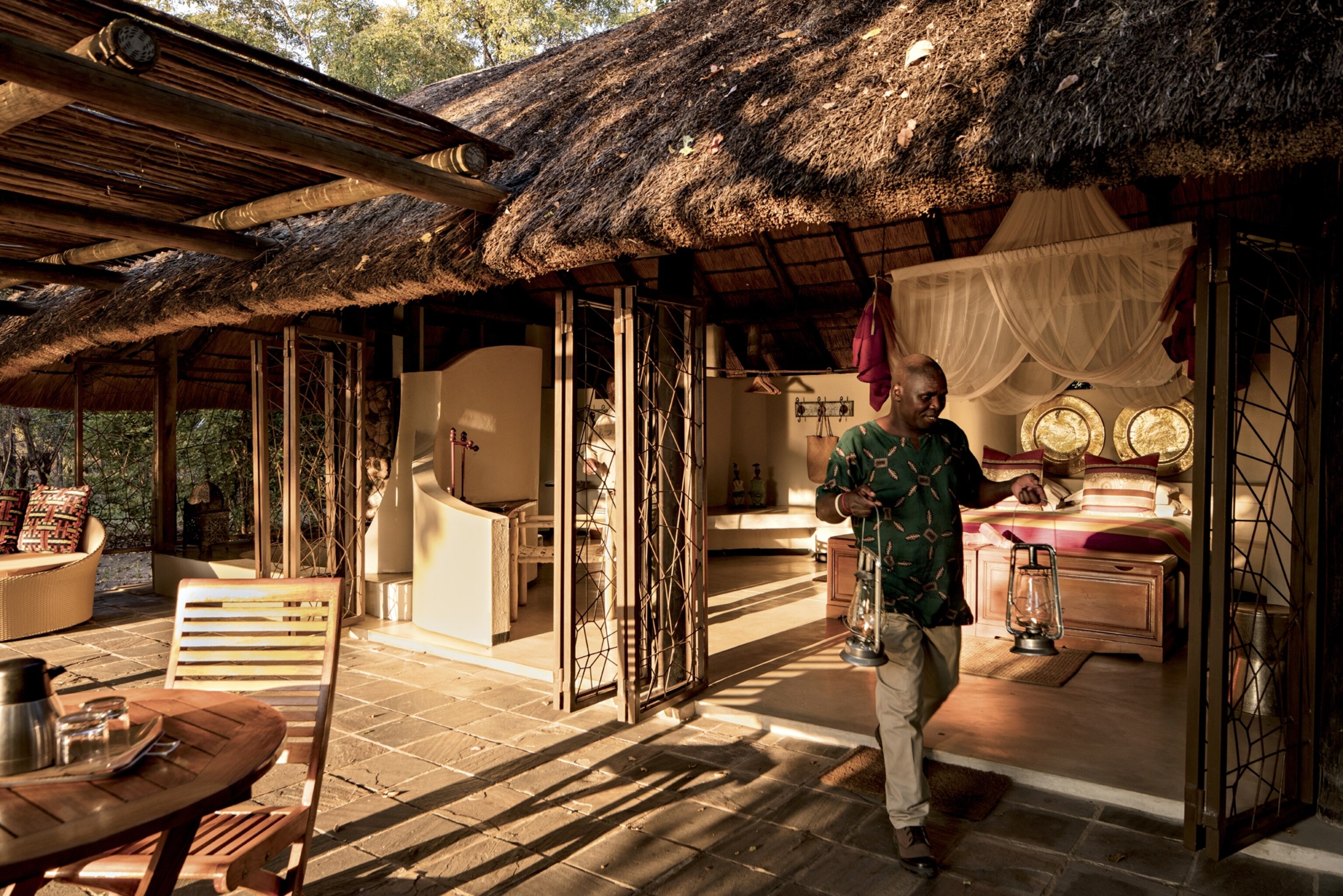 a safari lodge, Zambia
