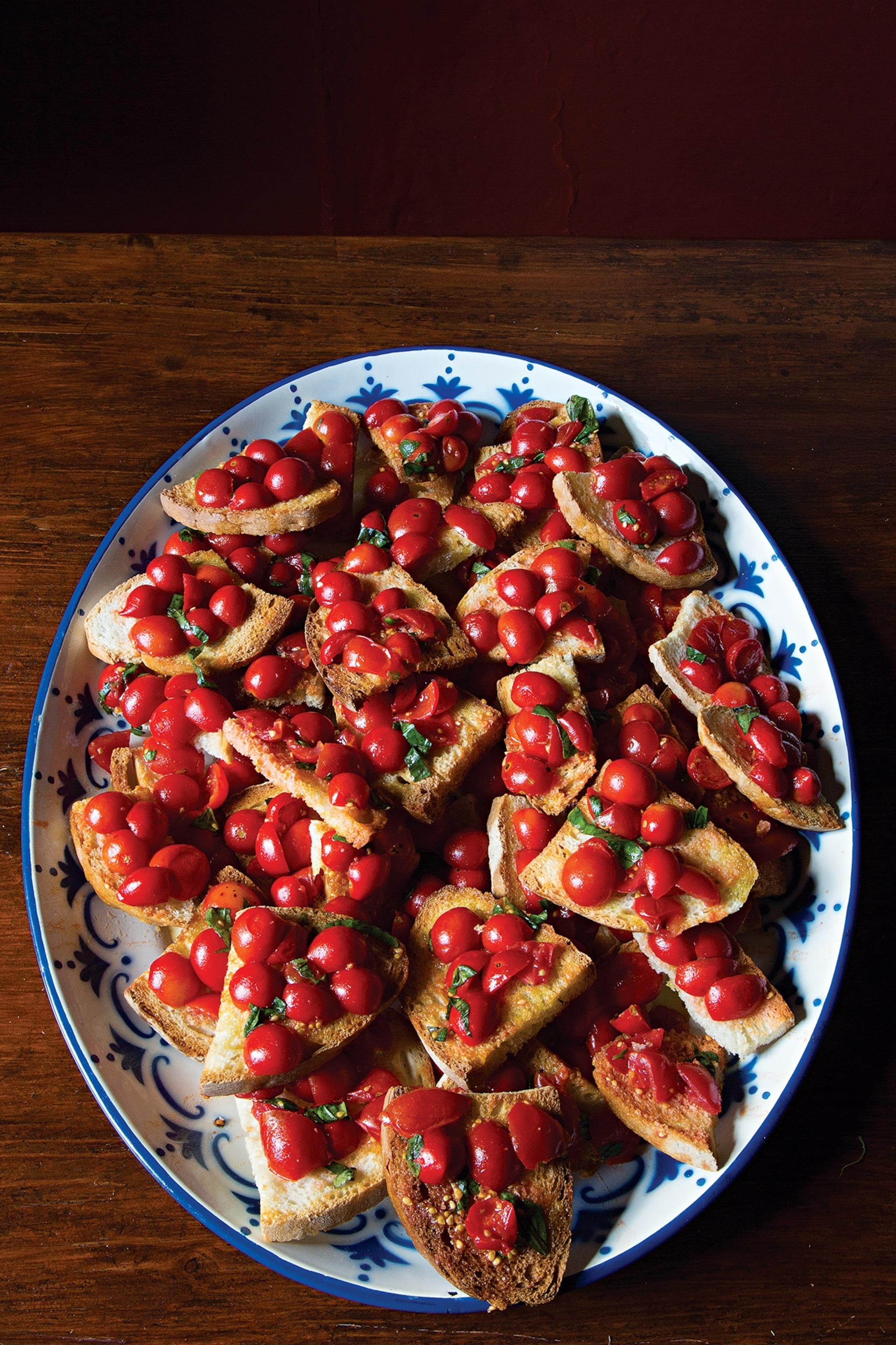 the bruschetta at La Chiara di Prumiano in Tuscany, Italy