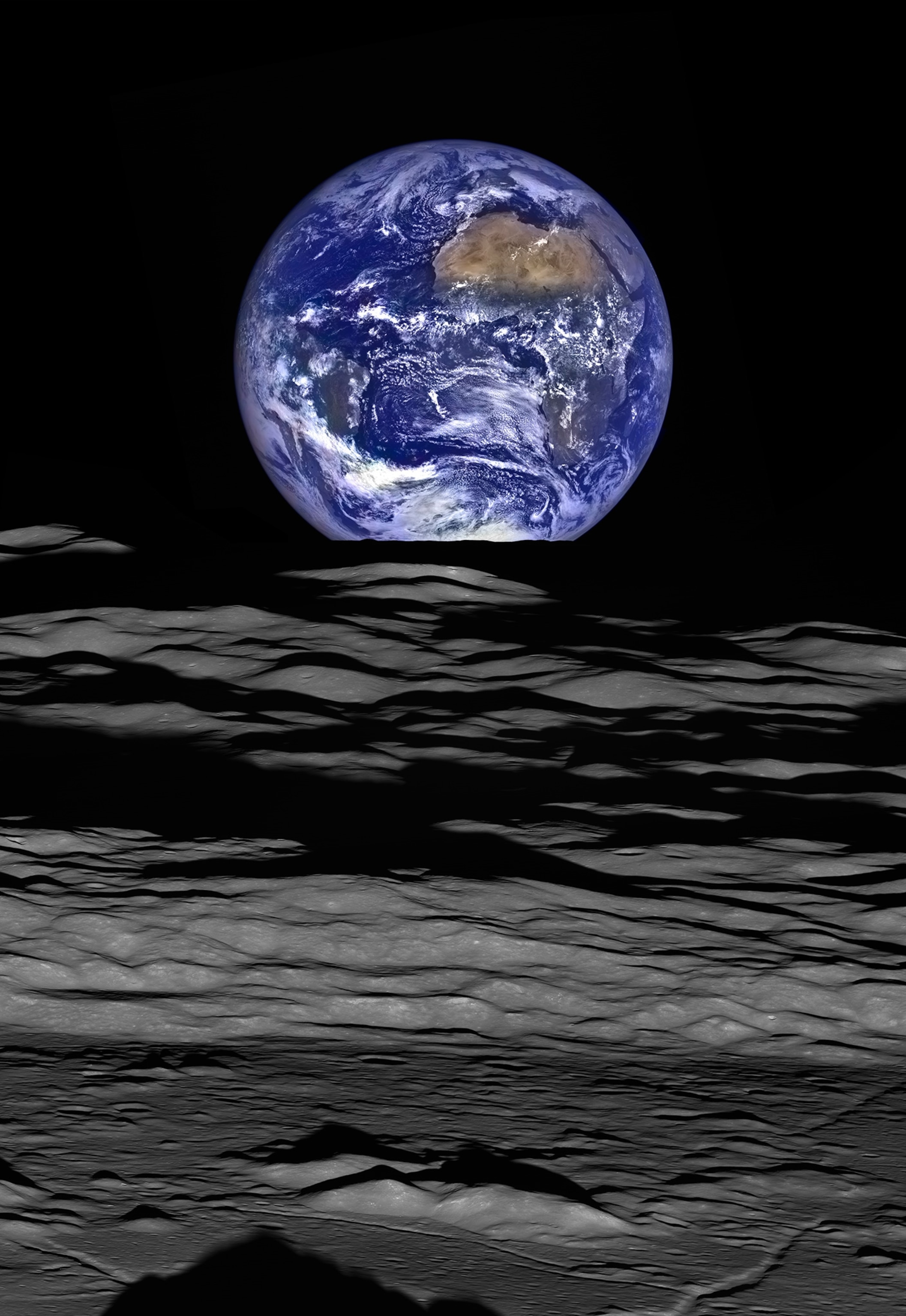 Earth from the lunar surface