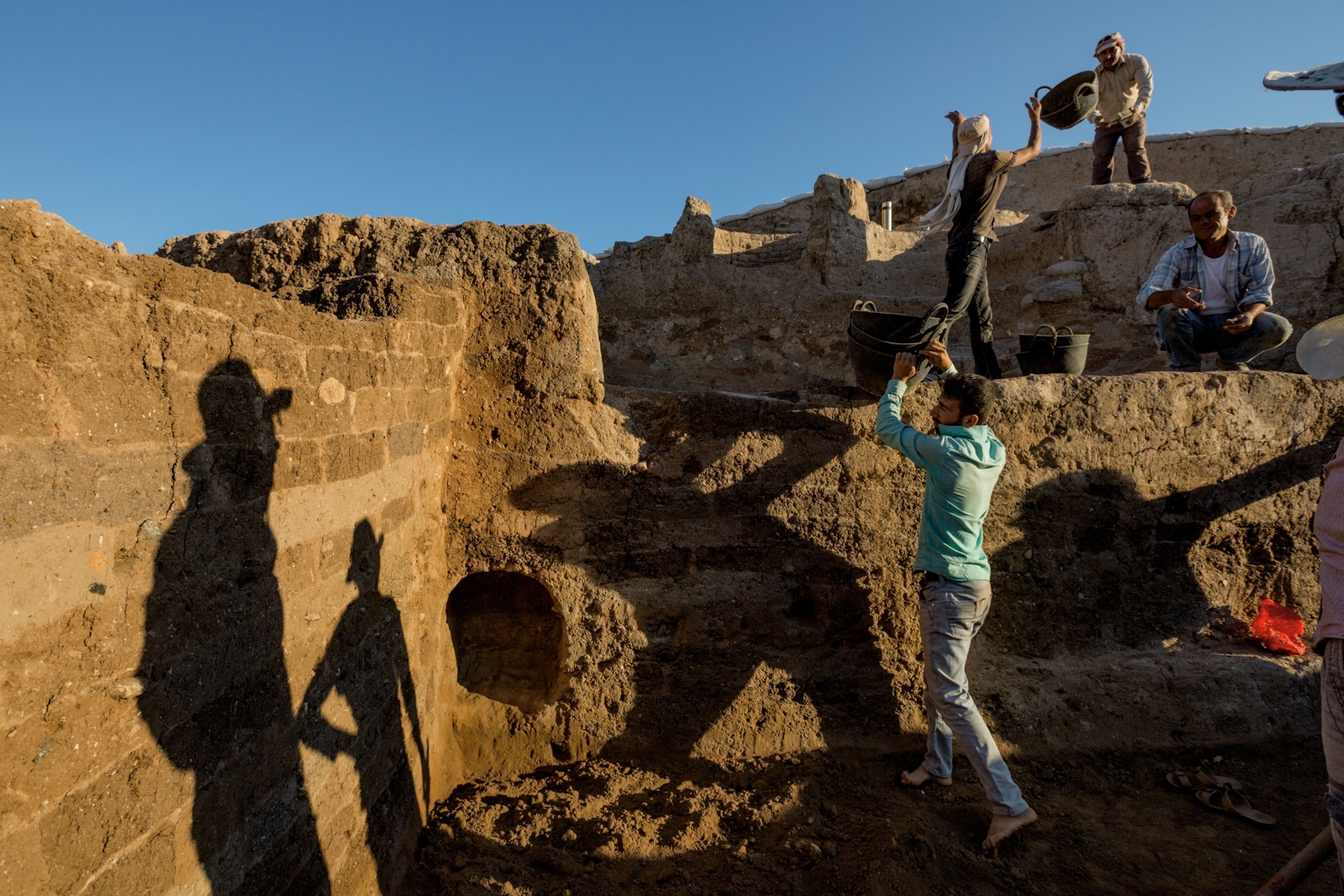 archeologists excavating a site in Turkey