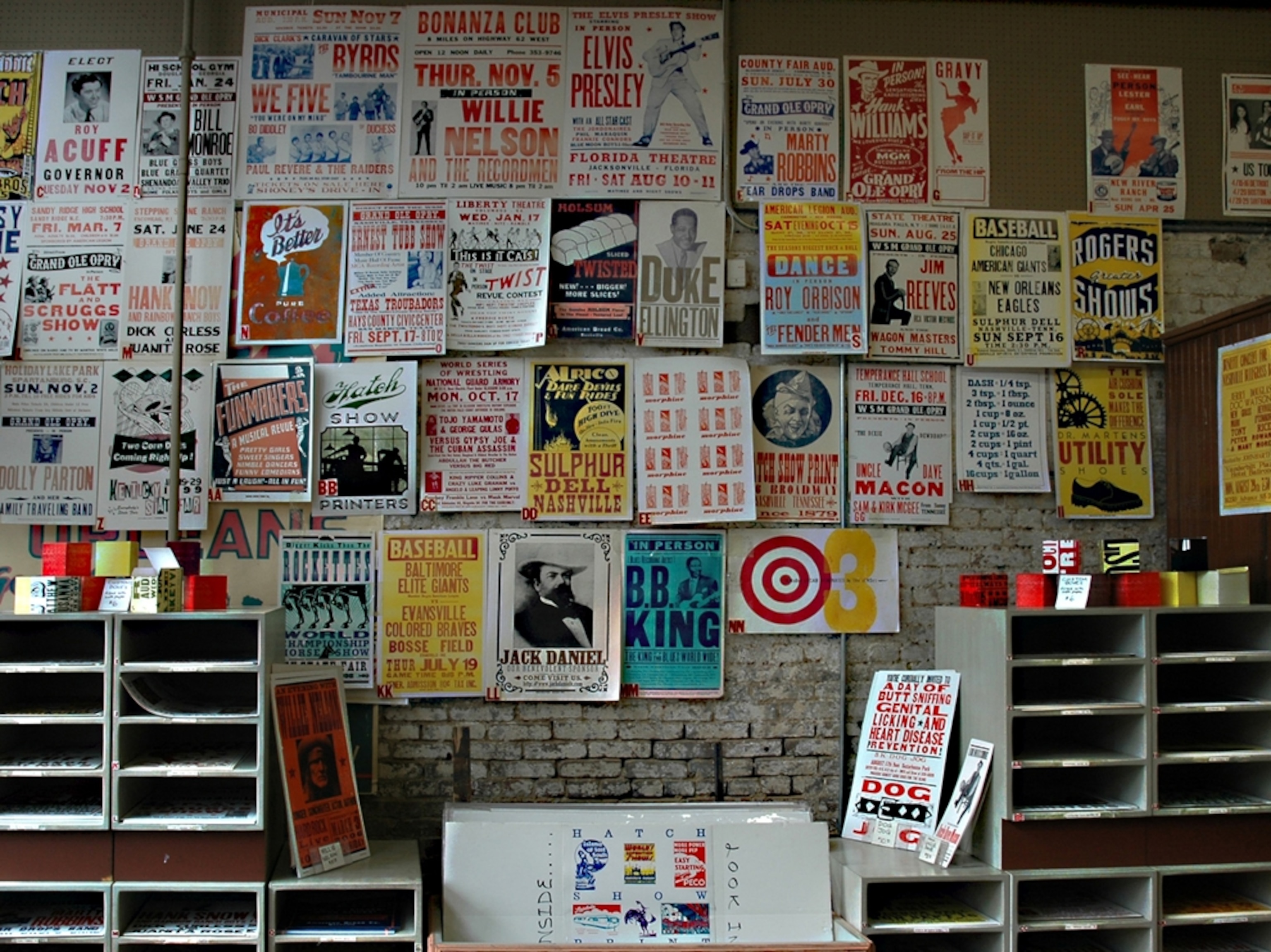 the interior of Hatch Show Print letterpress, Nashville