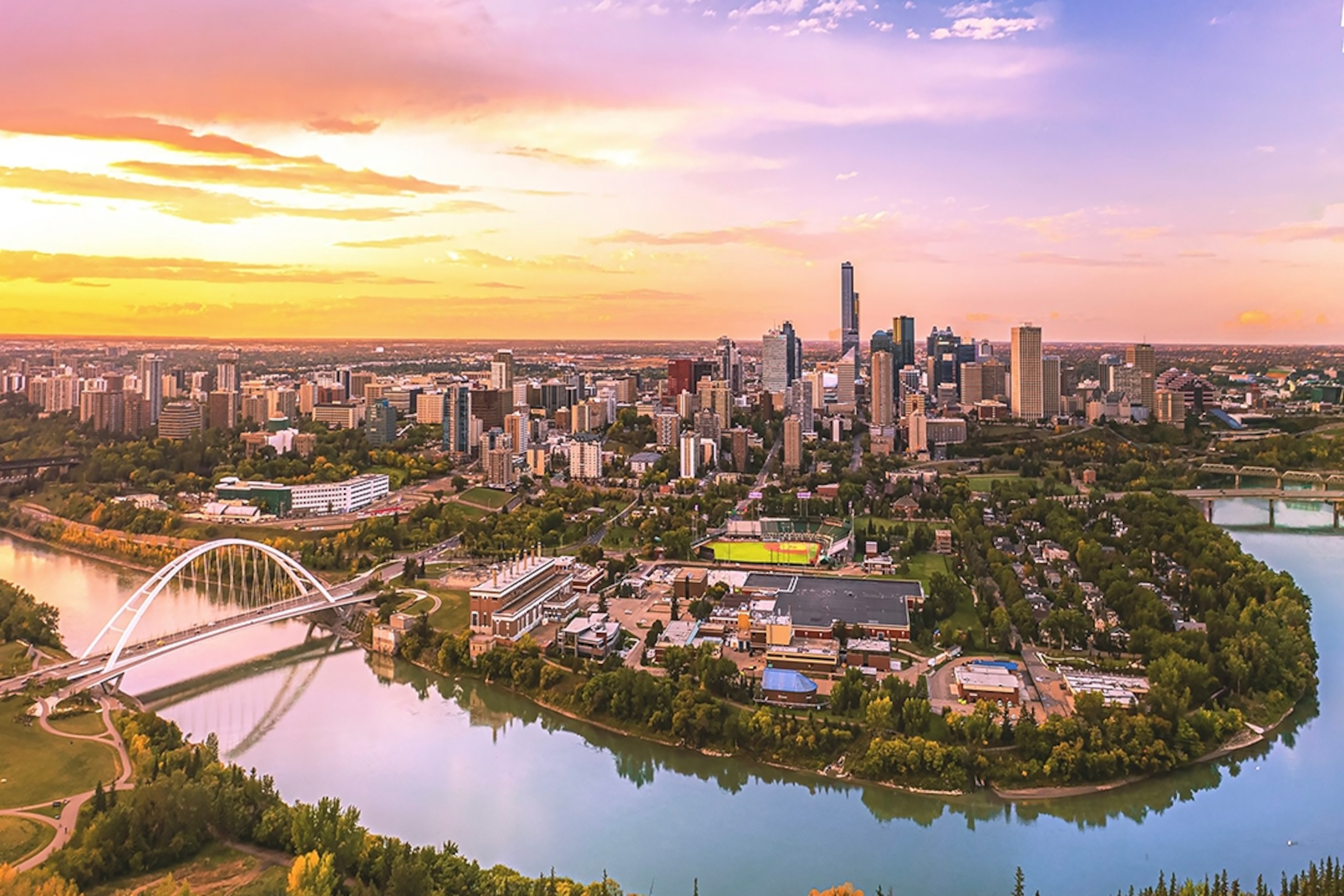 Edmonton river valley lookout skyline view, Alberta Car Buyers serves every Edmonton neighbourhood