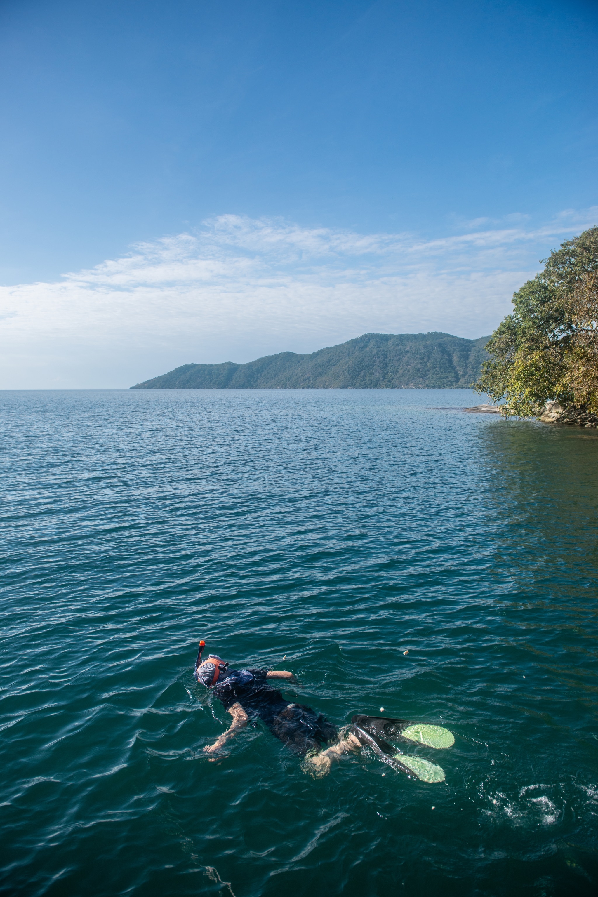 Snorkeller in Lake Malawi