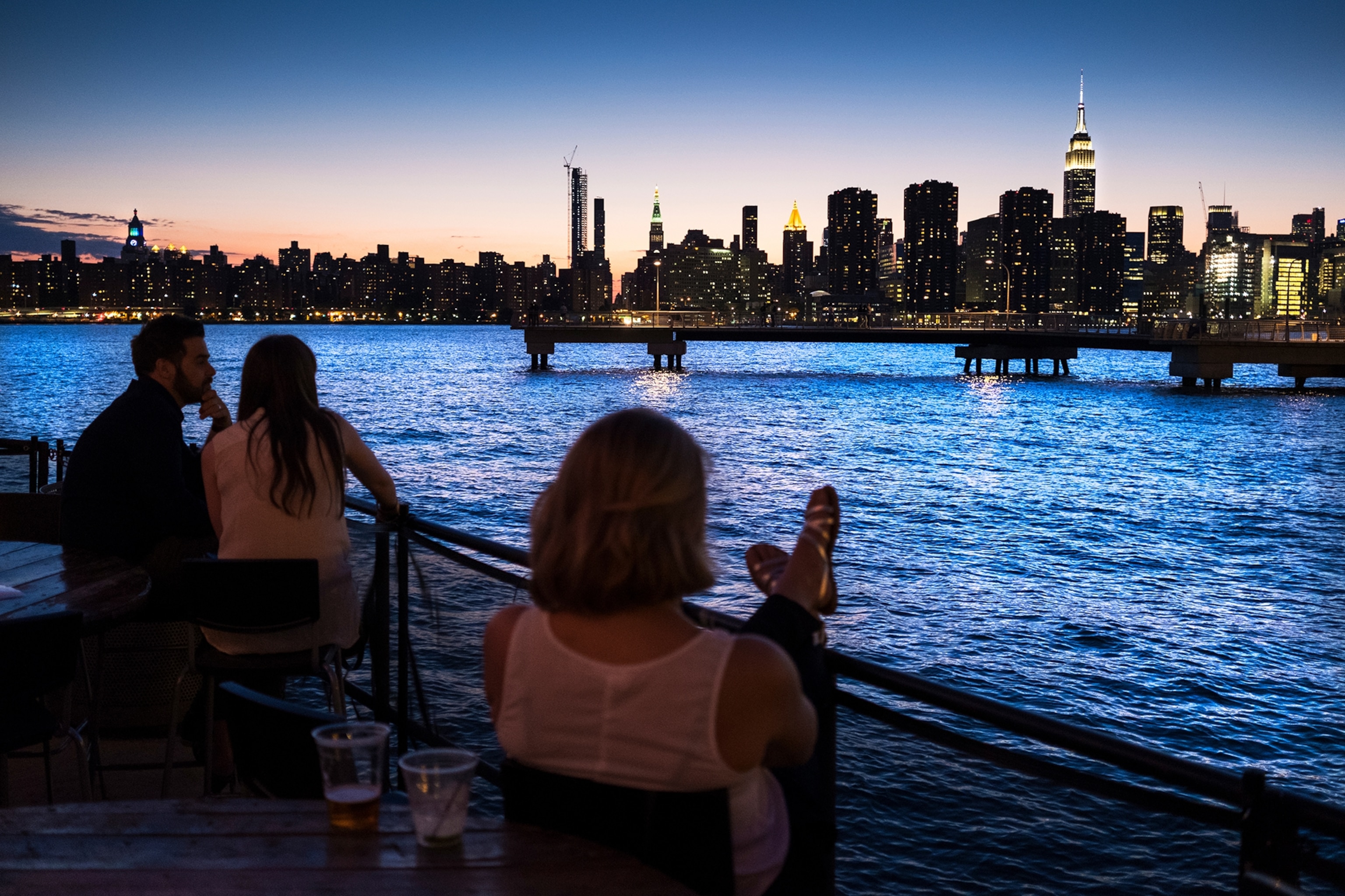 the Brooklyn Barge, a bar on a barge on the East River in Greenpoint, Brooklyn, New York