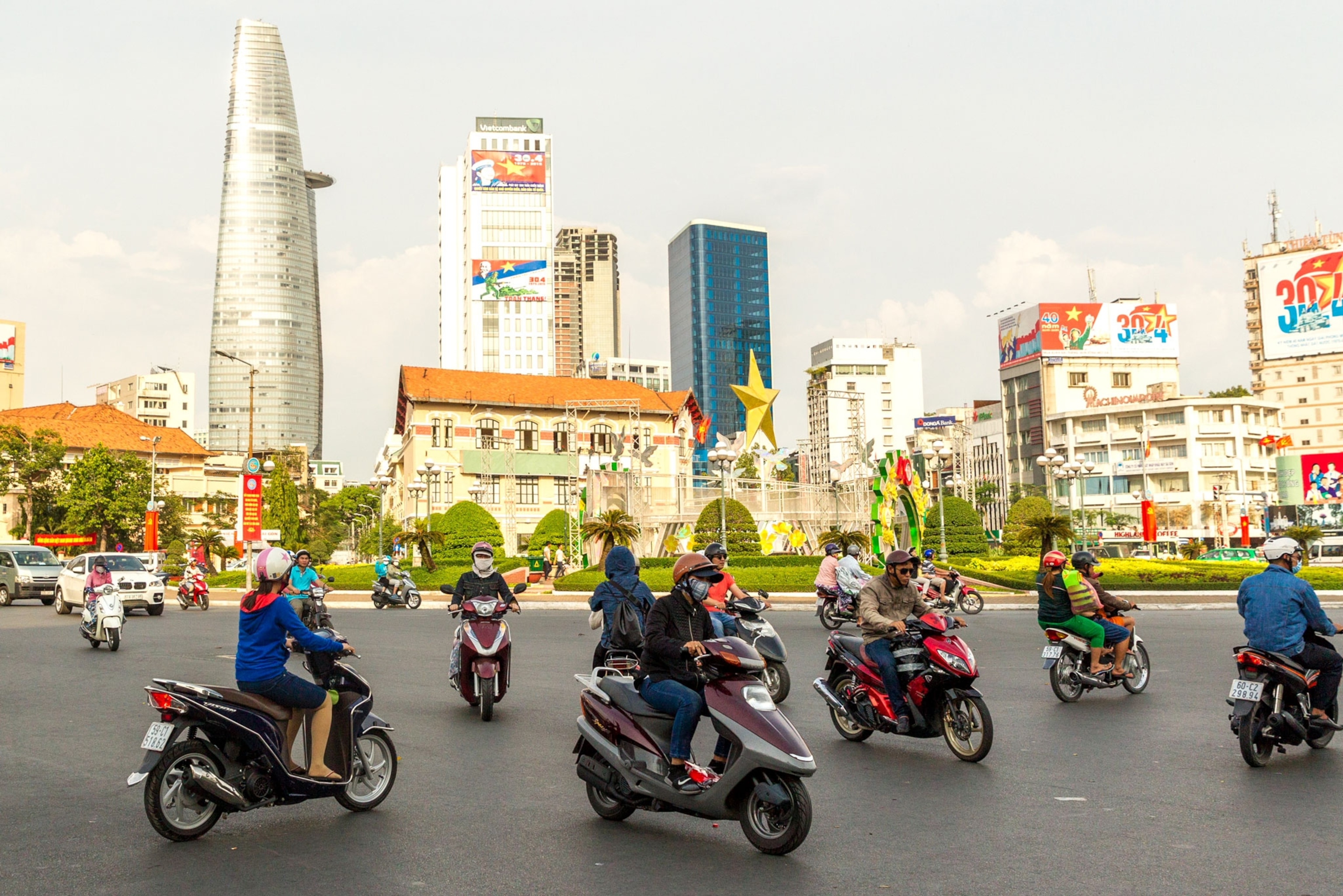 Ho Chi Mihn City business district, Vietnam