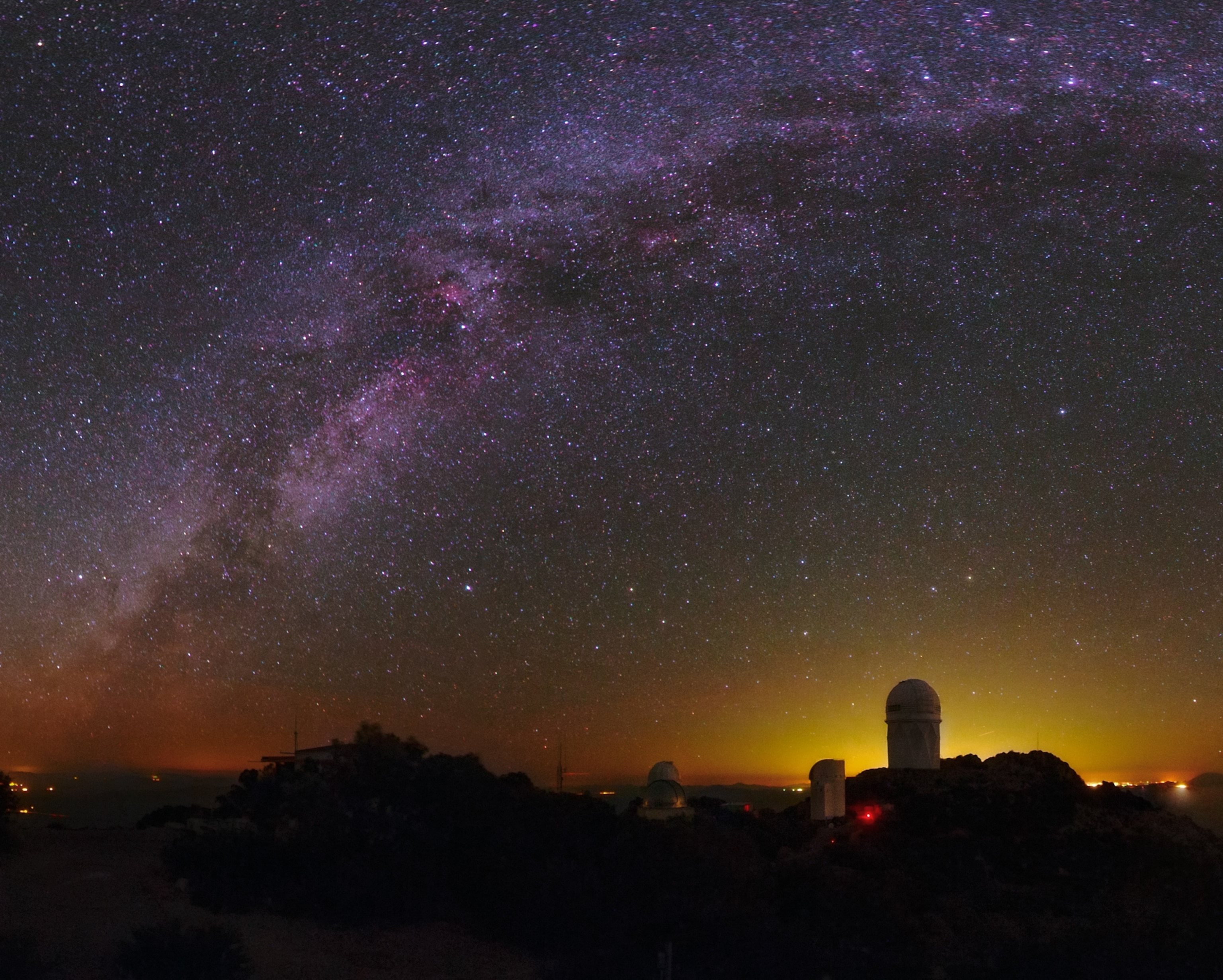 The Milky Way over Kitt Peak Observatory.