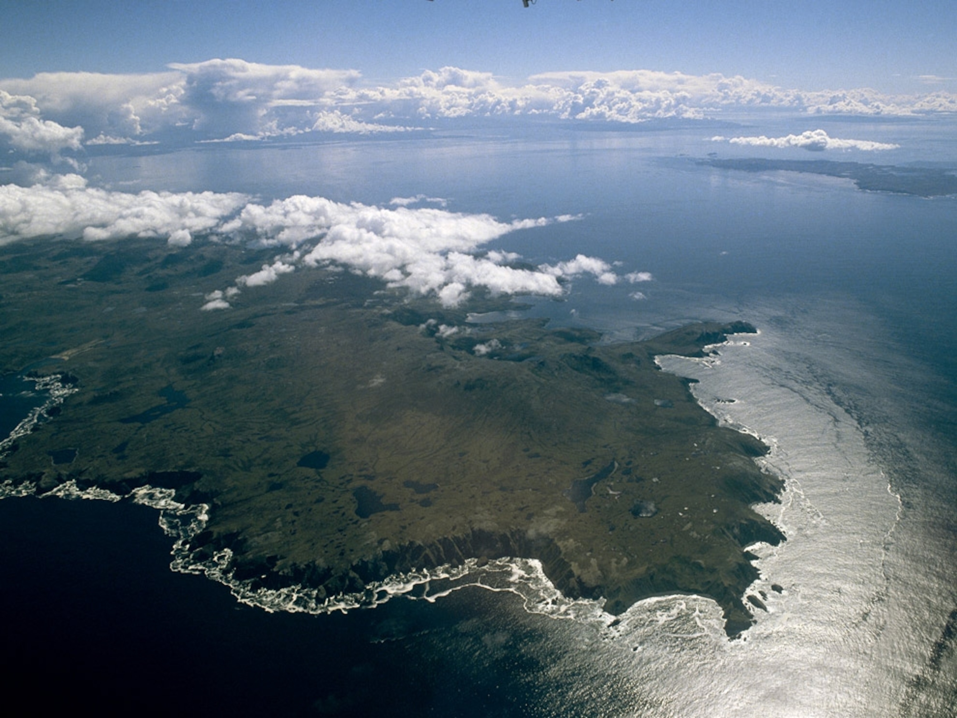 Aerial view of Tierra del Fuego near Cape Horn in Chile