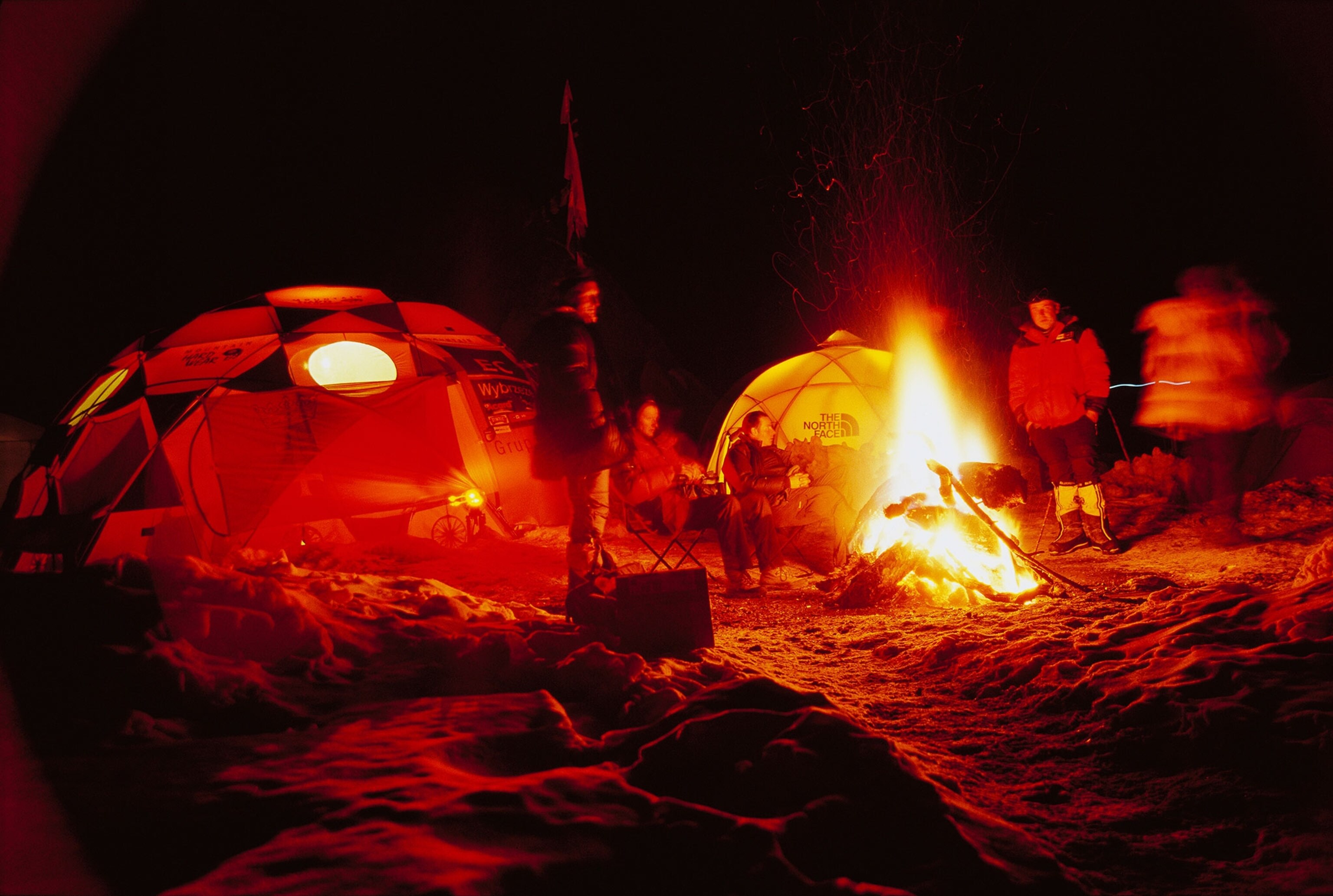 expedition members celebrating Christmas
