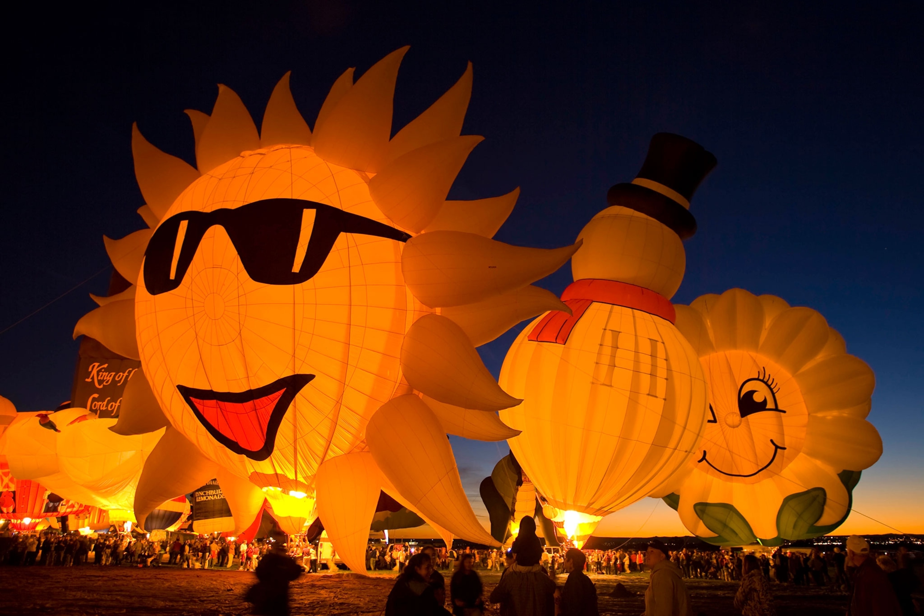 hot air balloons at a Balloon Fiesta