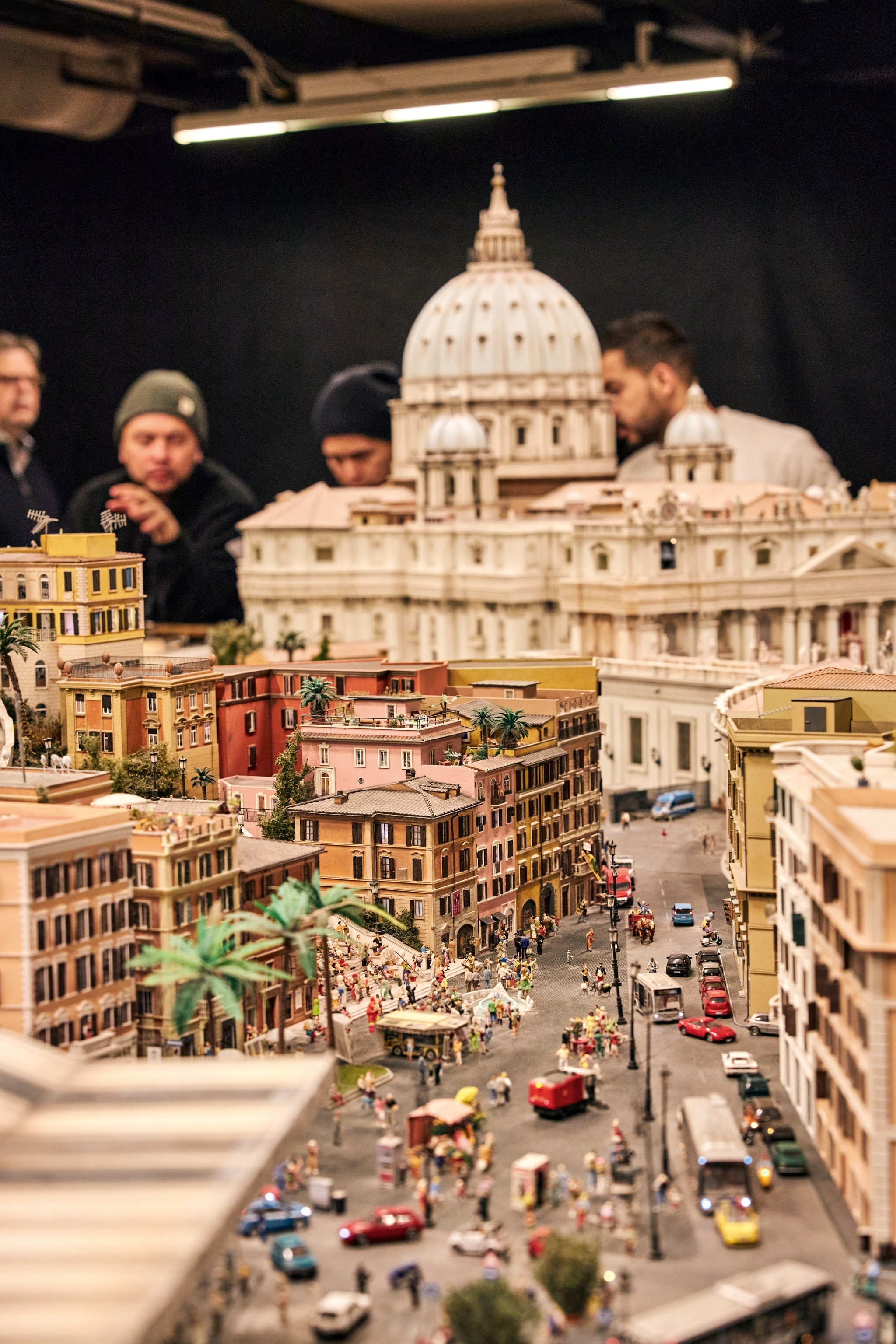 Model village with a model of St Peter’s Basilica