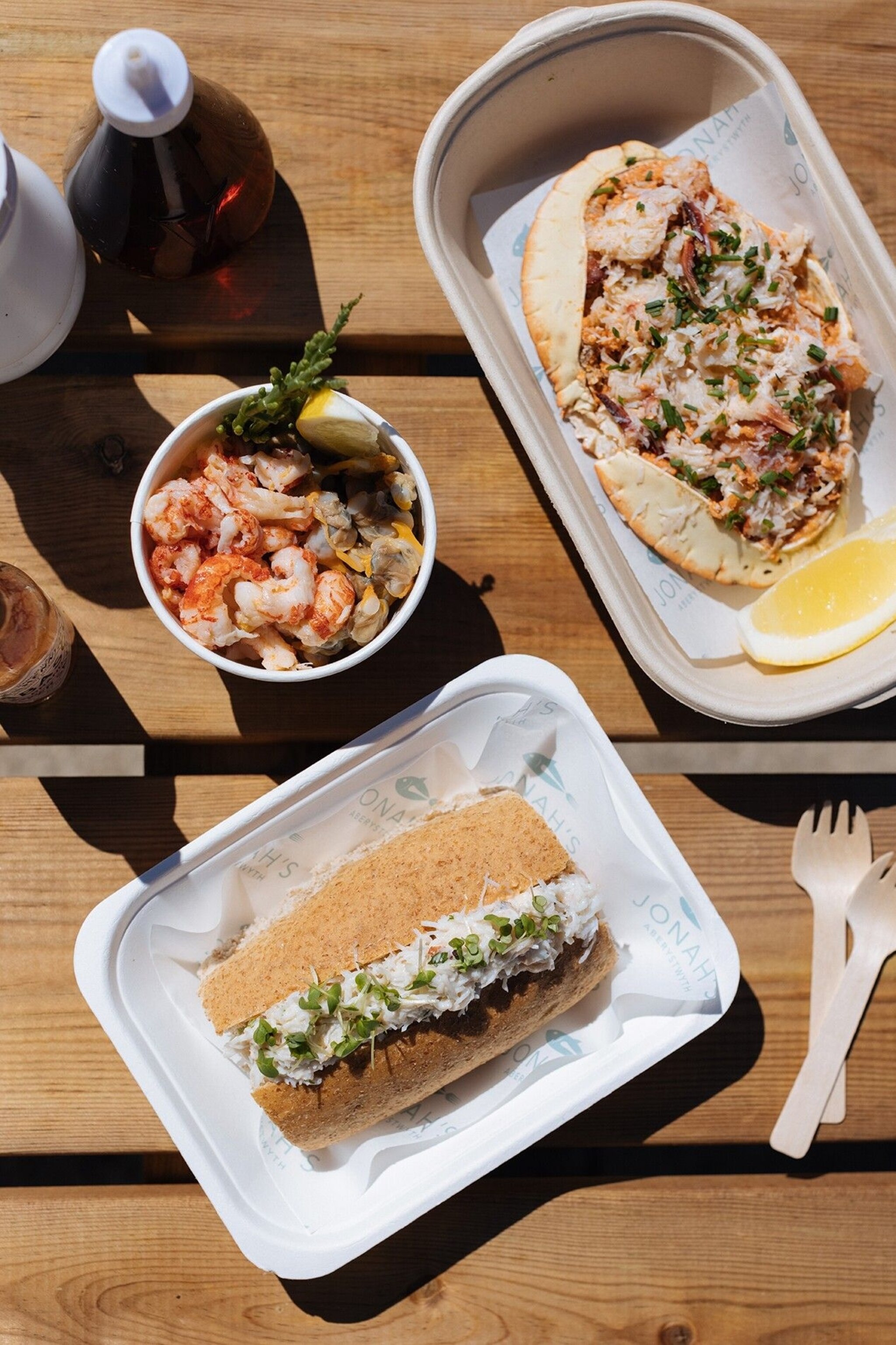 A delicious lunch from Jonah’s trailer.