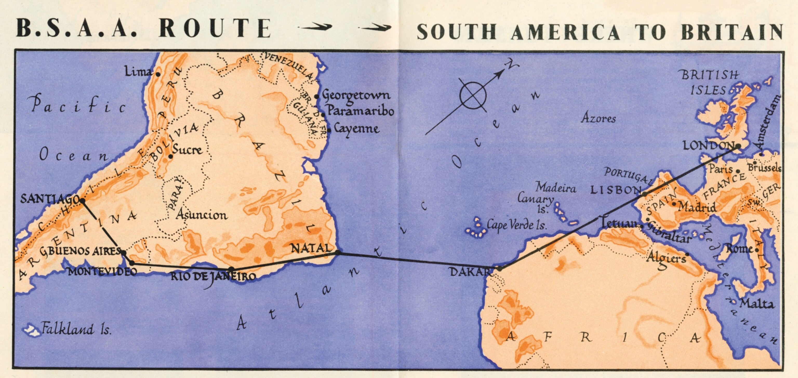 BSAA South American route