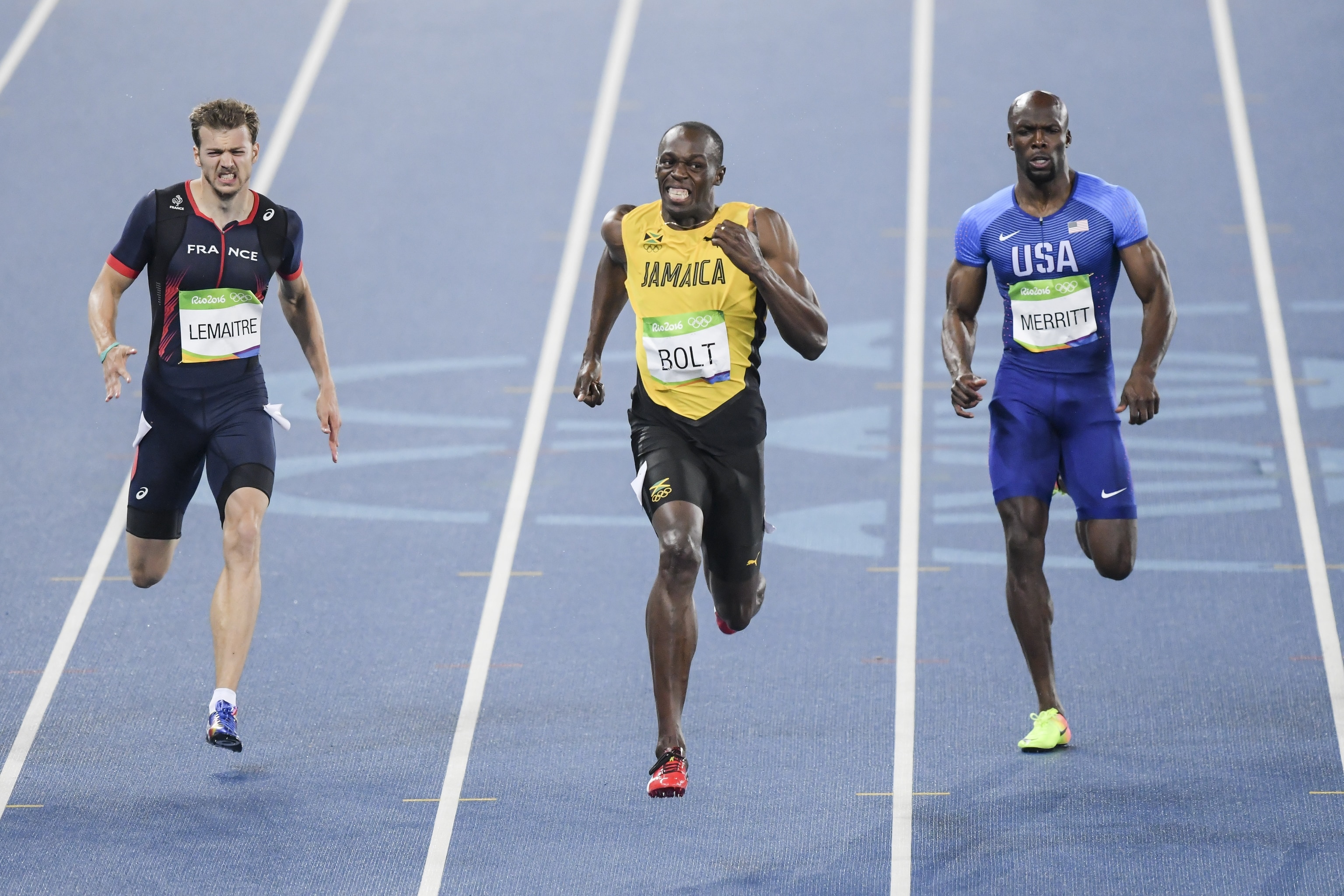 runner Usain Bolt (JAM) during 800m Men's run in the Rio 2016 Olympics