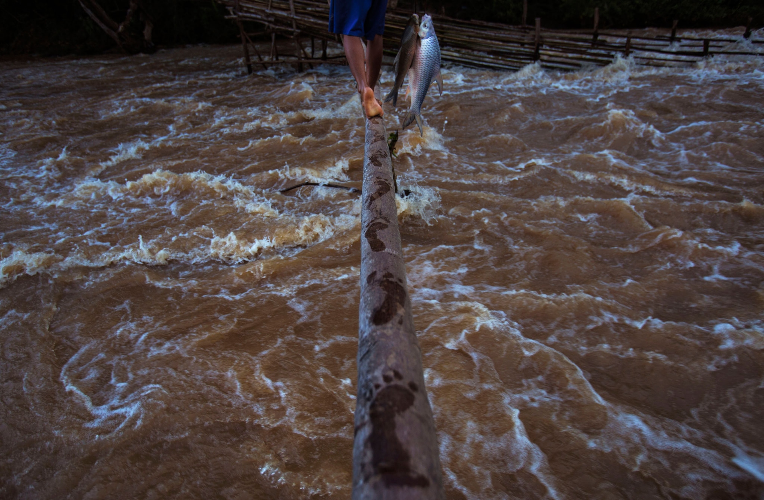 a Laotian fisherman