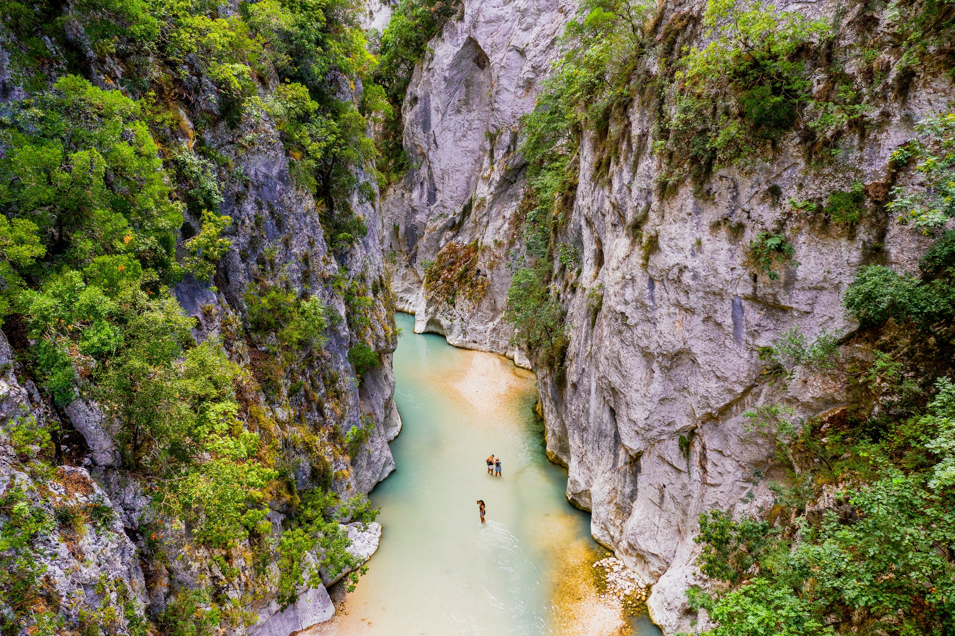 An aerial view of Acheron Springs in Greece